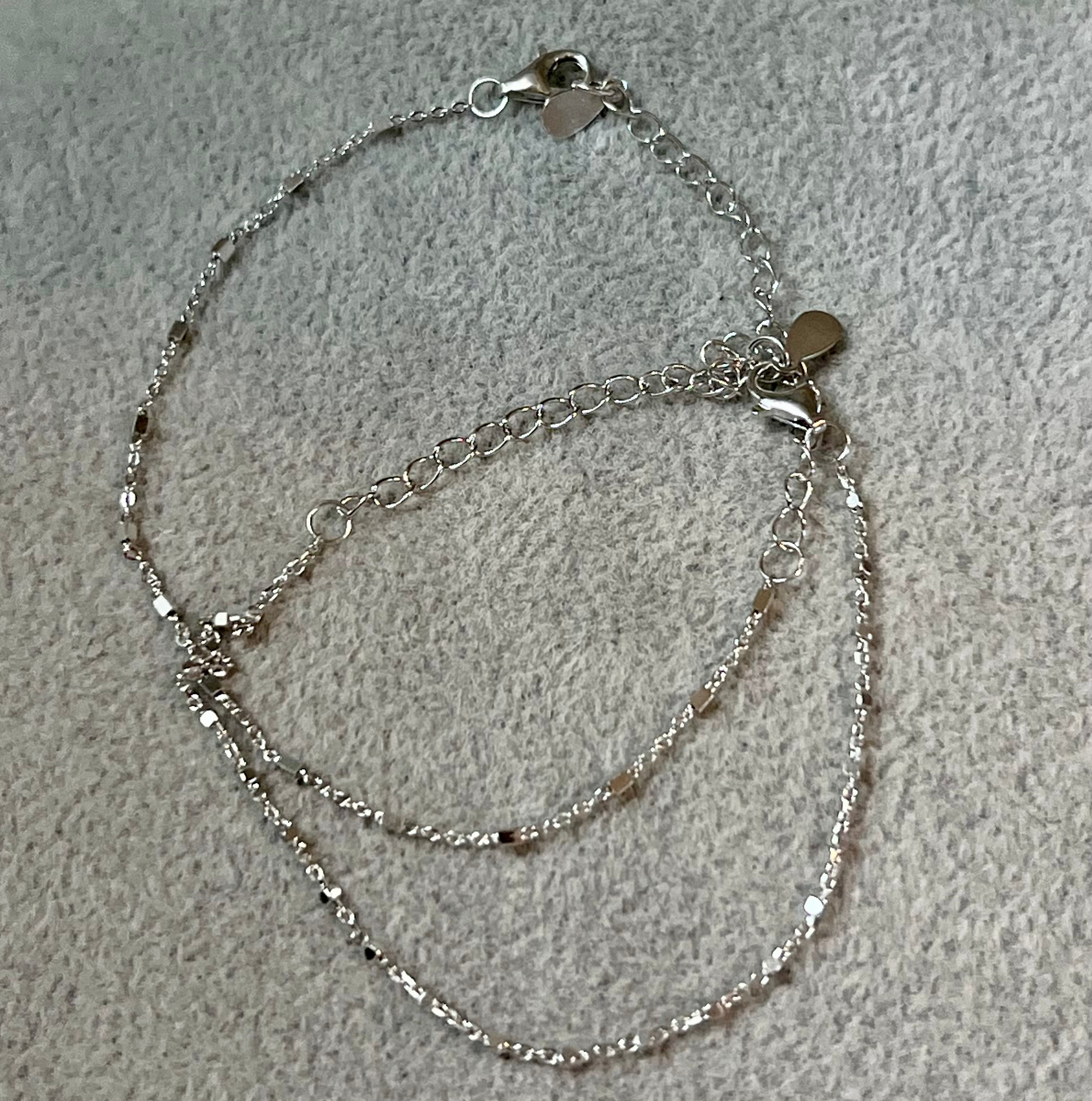 Chloe Chain Bracelet Sterling Silver Set of 2