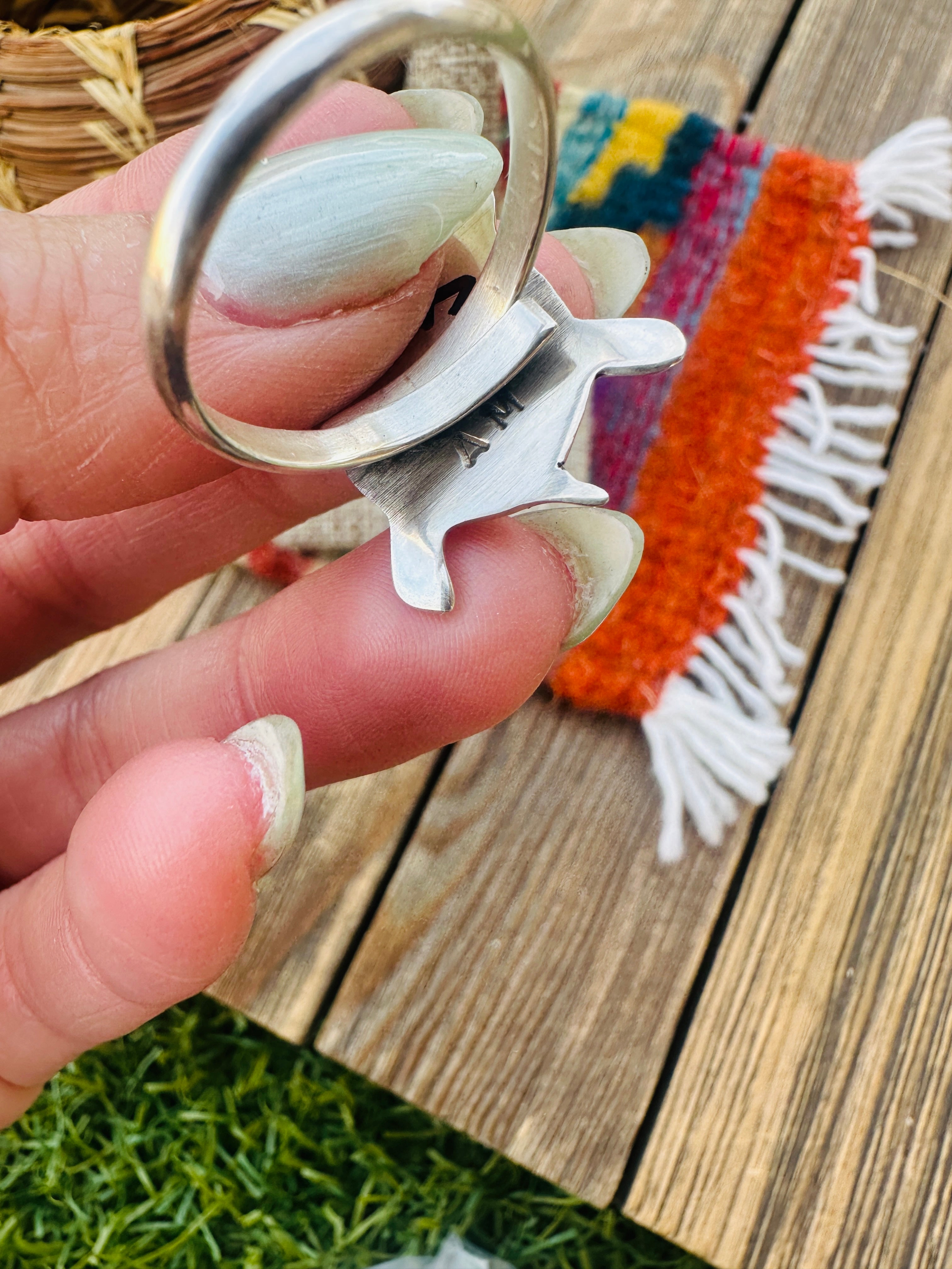 Handcrafted Sterling Silver Turtle Adjustable Ring