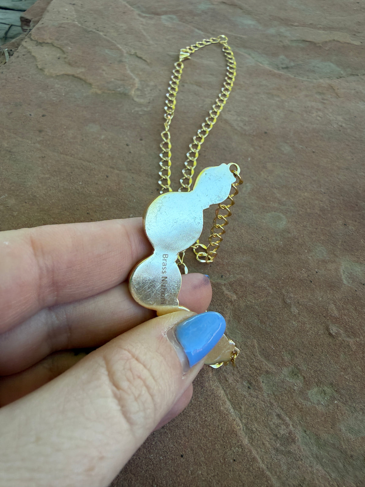 “The Golden Collection” Handmade Natural Golden Hills, Sonoran Turquoise Gold Plated Necklace STYLE 2