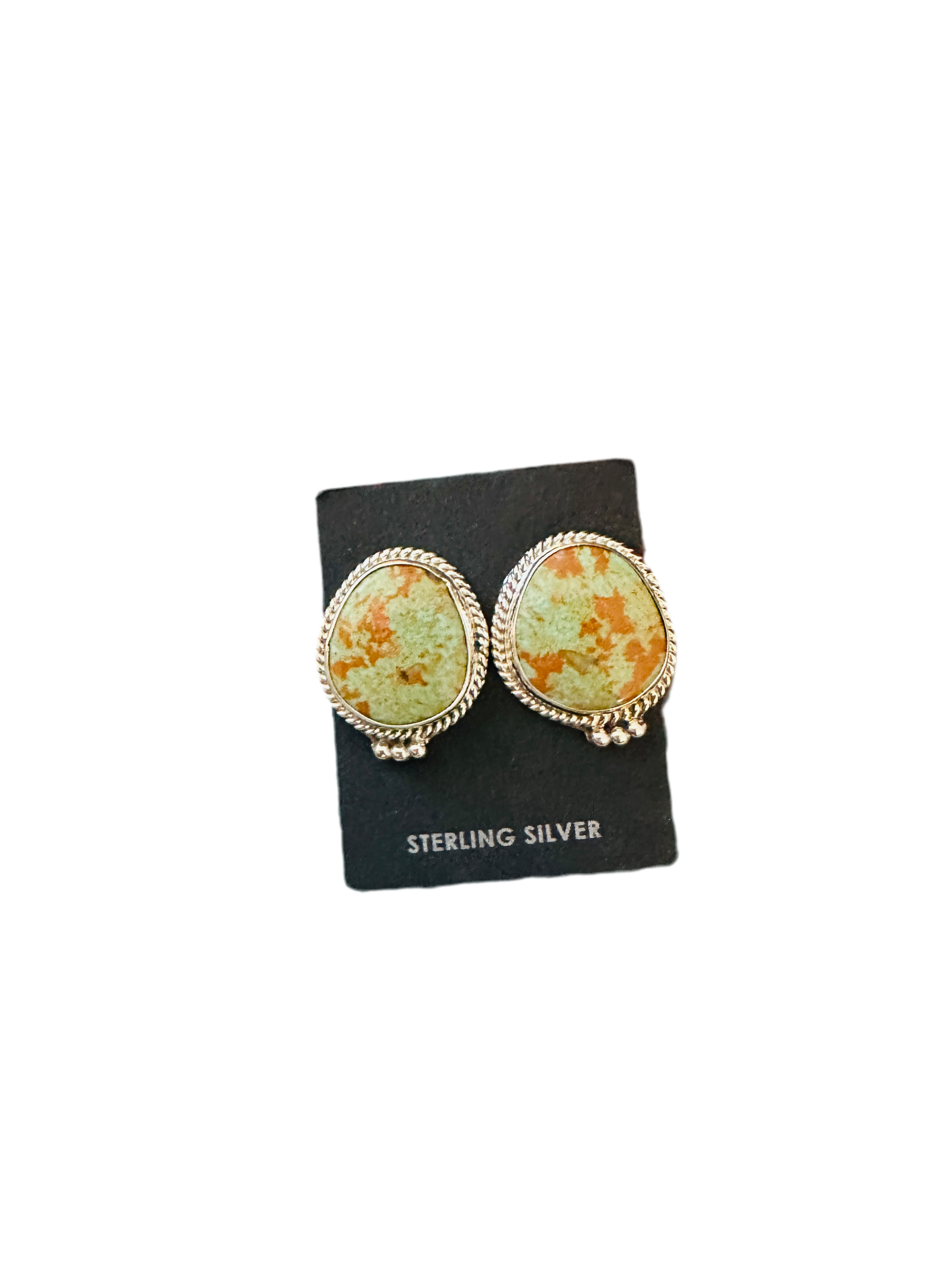 Navajo Turquoise & Sterling Silver Post Earrings