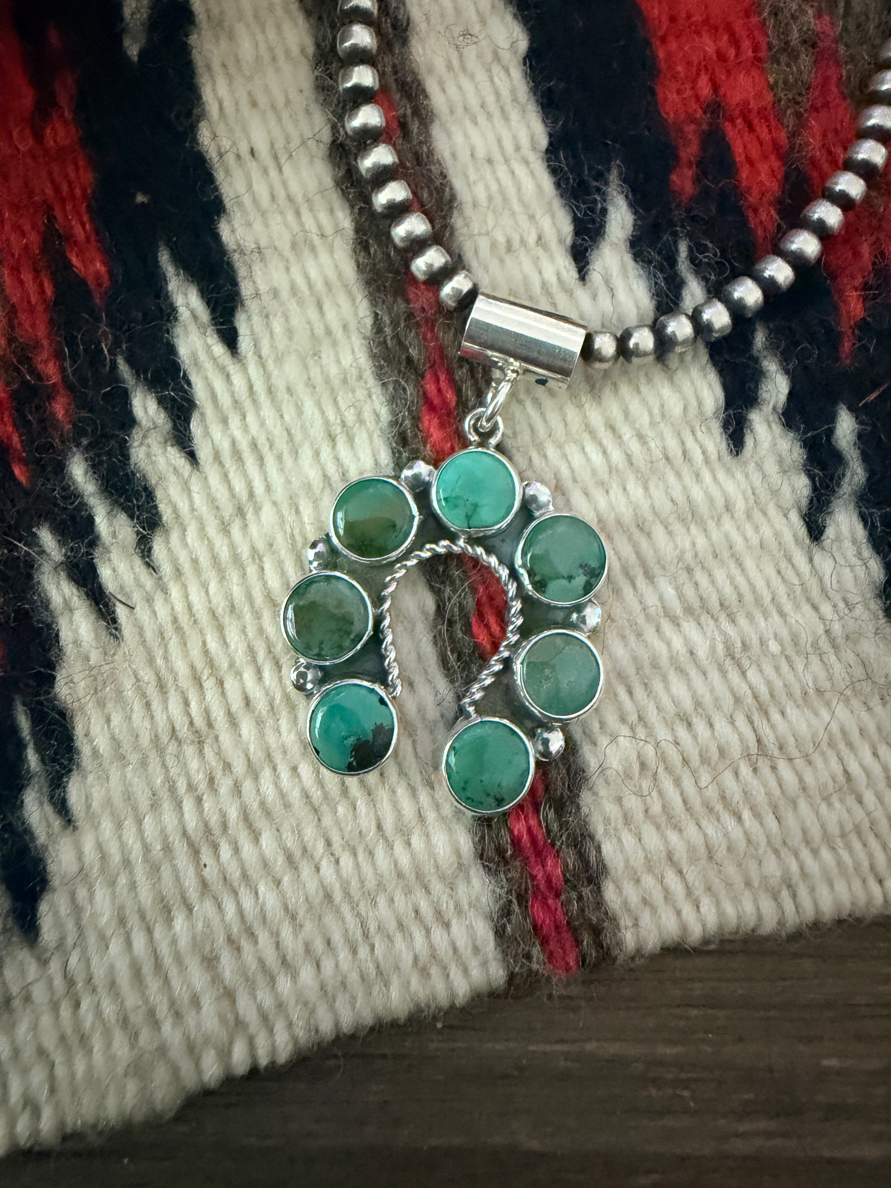 Handcrafted Sterling Silver & Turquoise Naja Pendant by Martin Perry