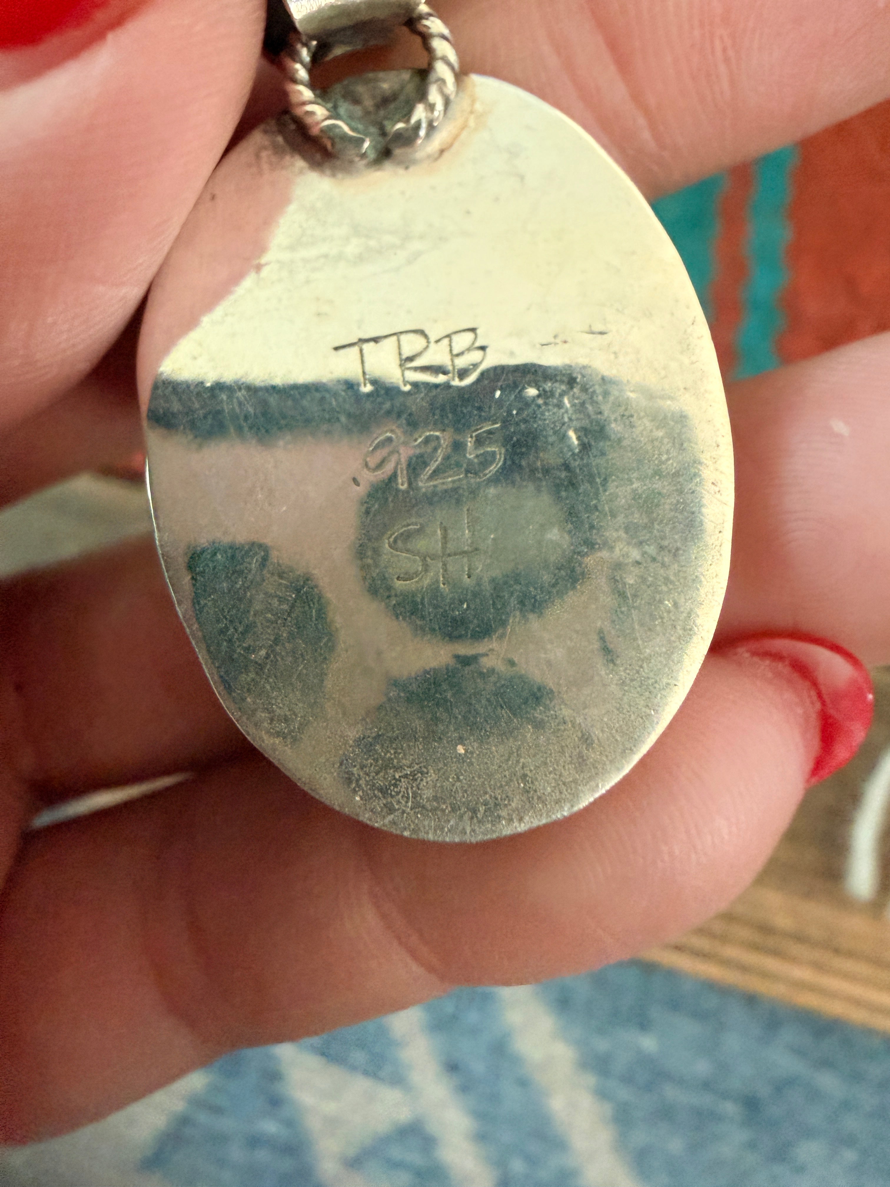 Handmade Sterling Silver & Turquoise Pendant