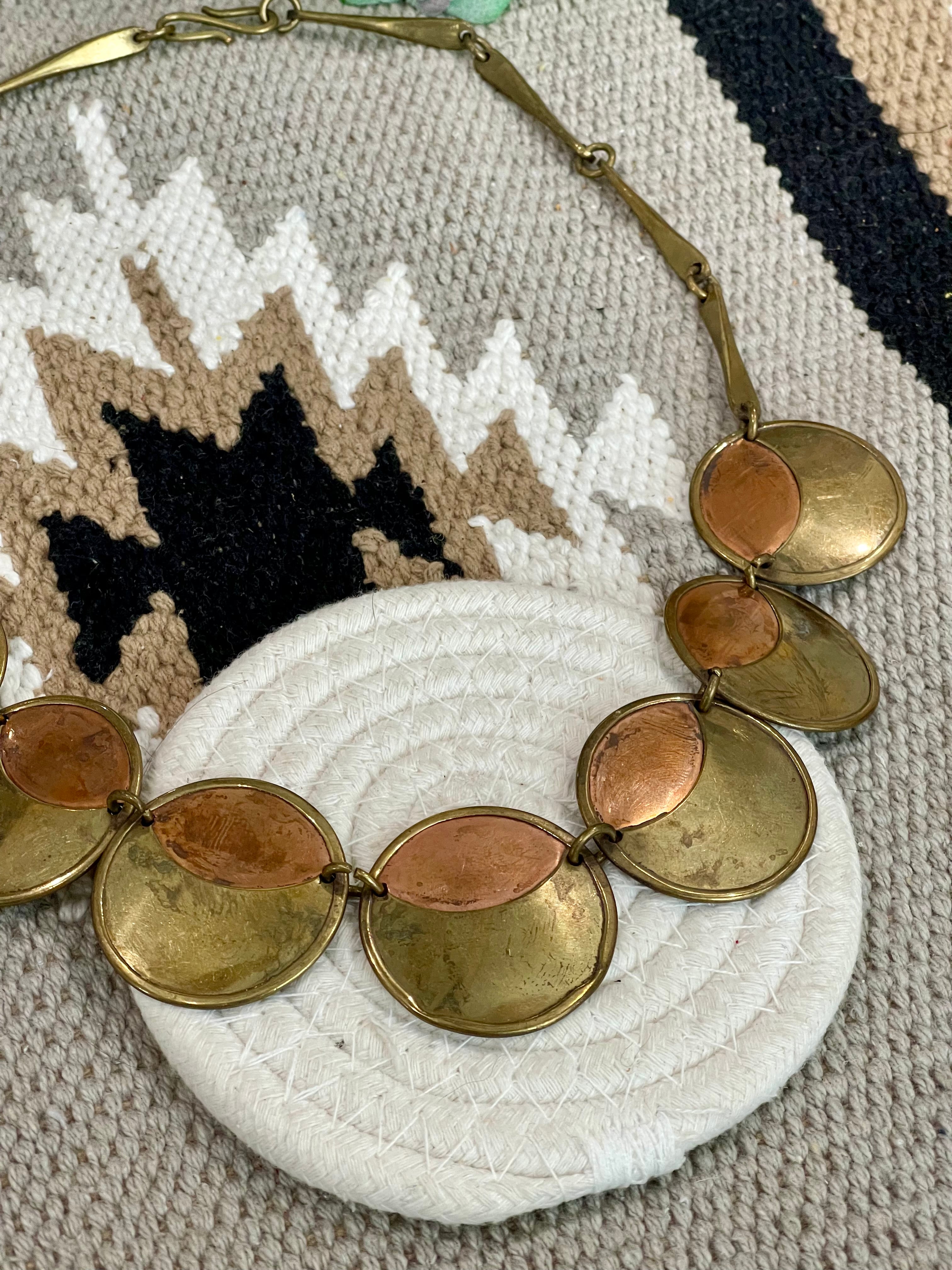 Vintage Handmade Copper Necklace
