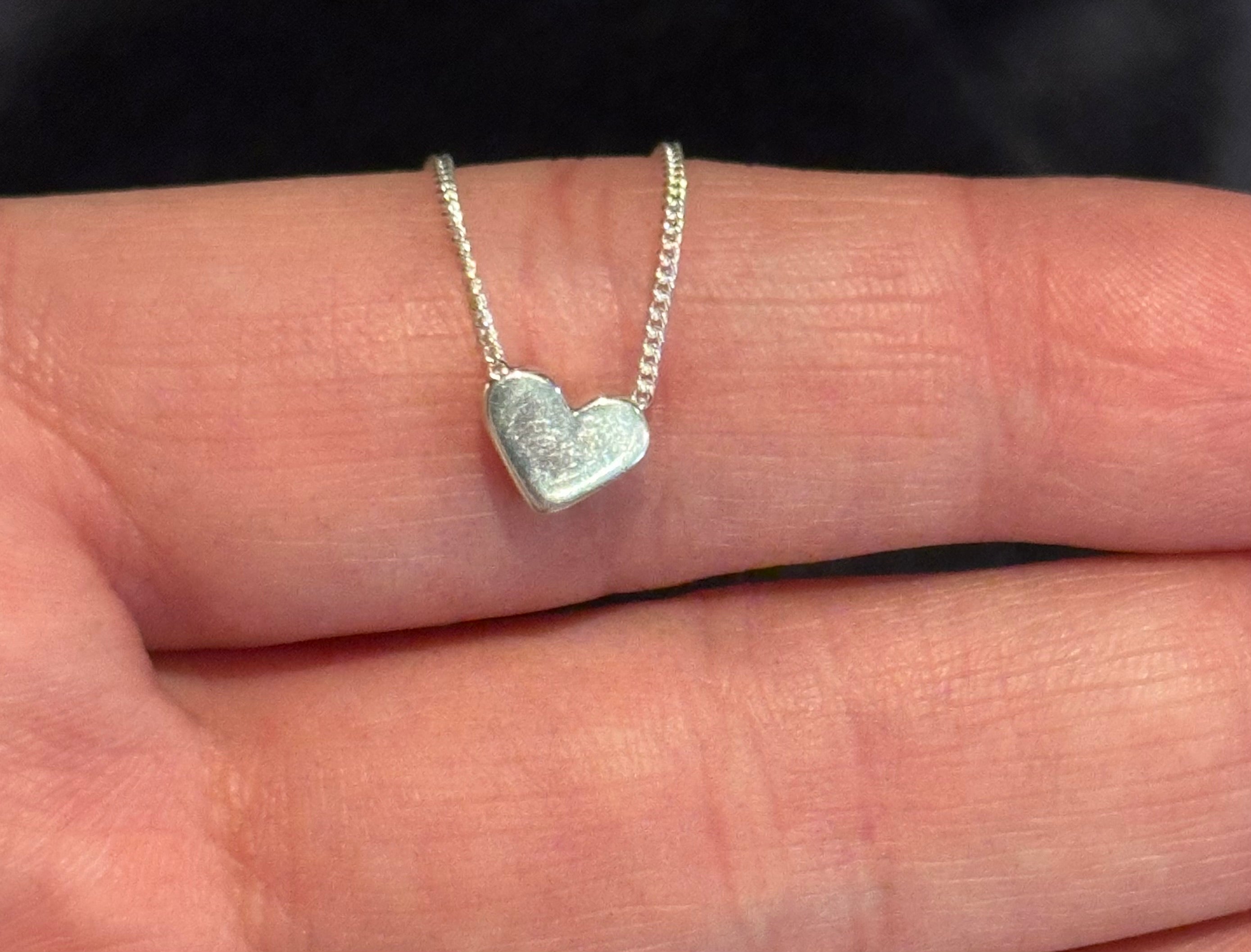 Tiny Heart Sterling Silver Necklace