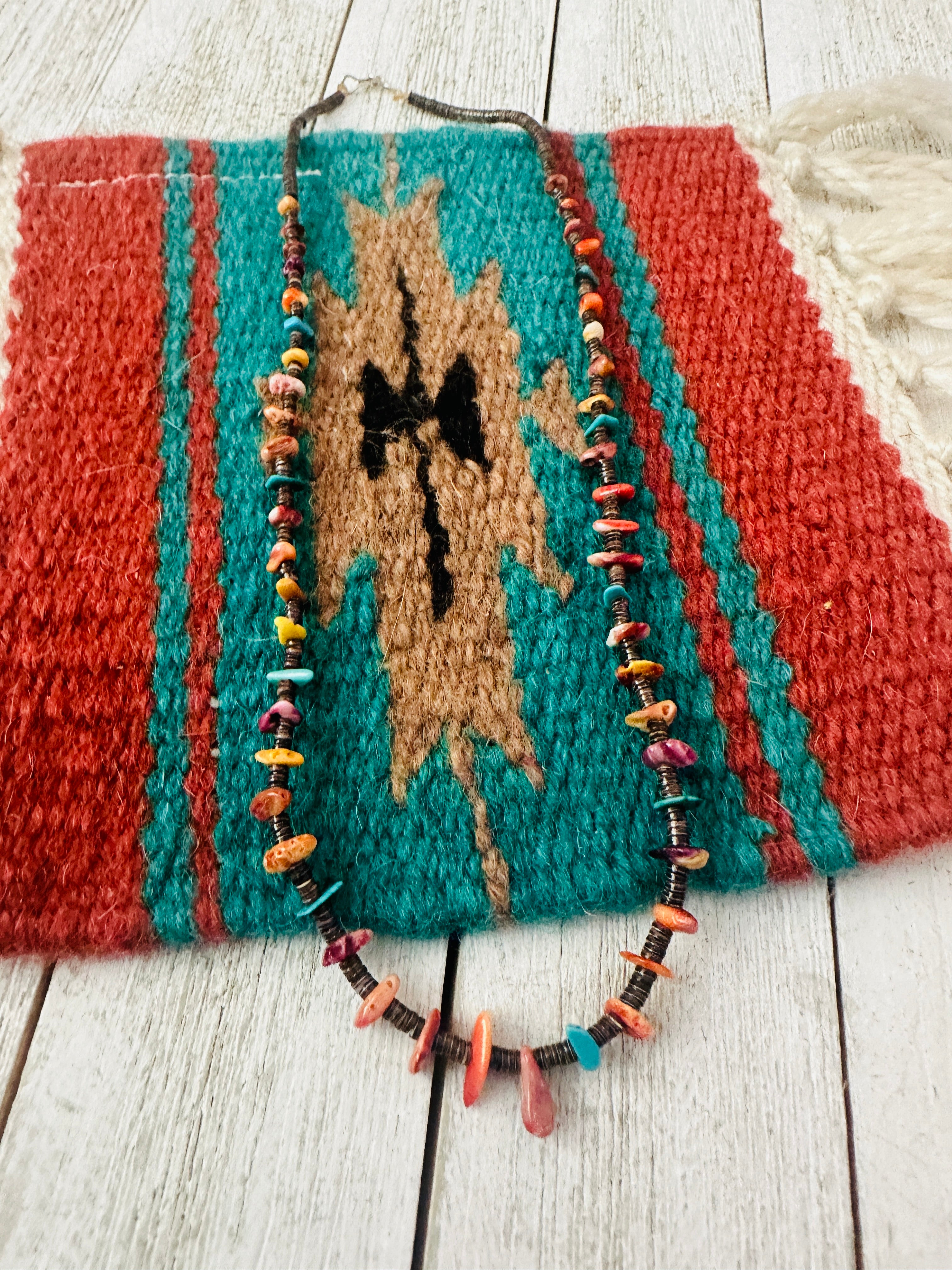 Zuni Multi Stone & Heishi Beaded Necklace