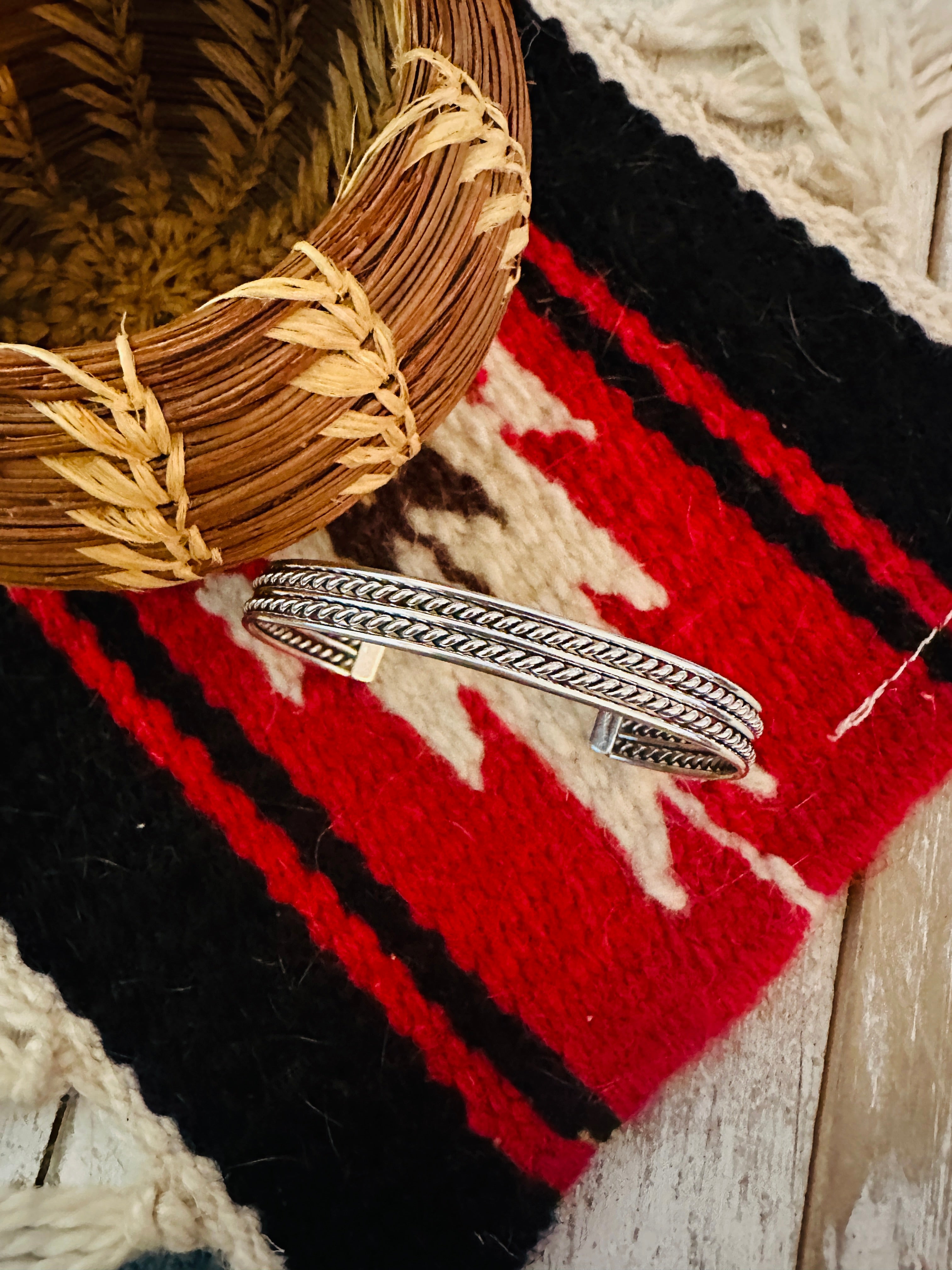 Navajo Sterling Silver Cuff Bracelet