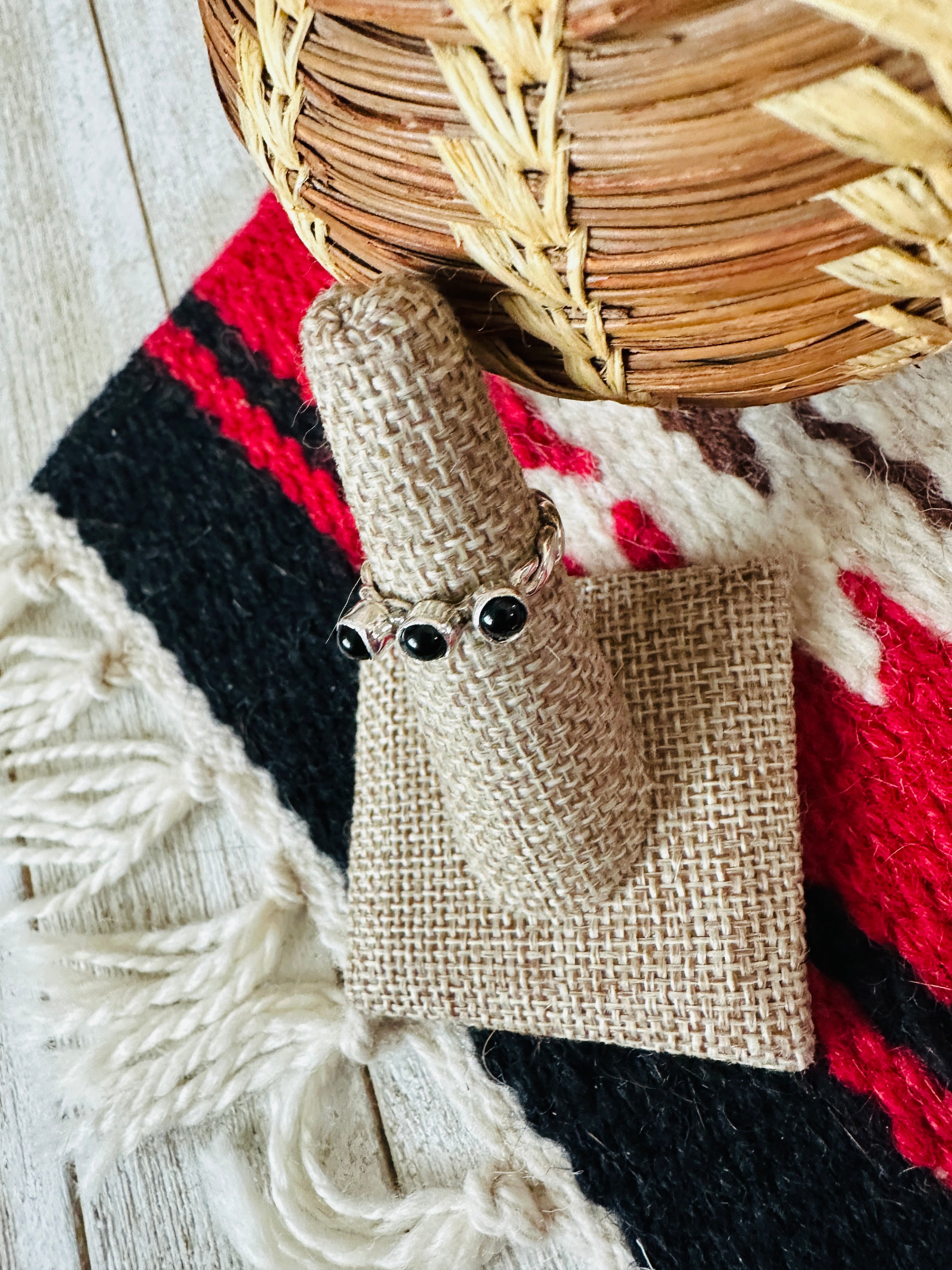 Navajo Onyx & Sterling Silver Band Ring Size 5.5