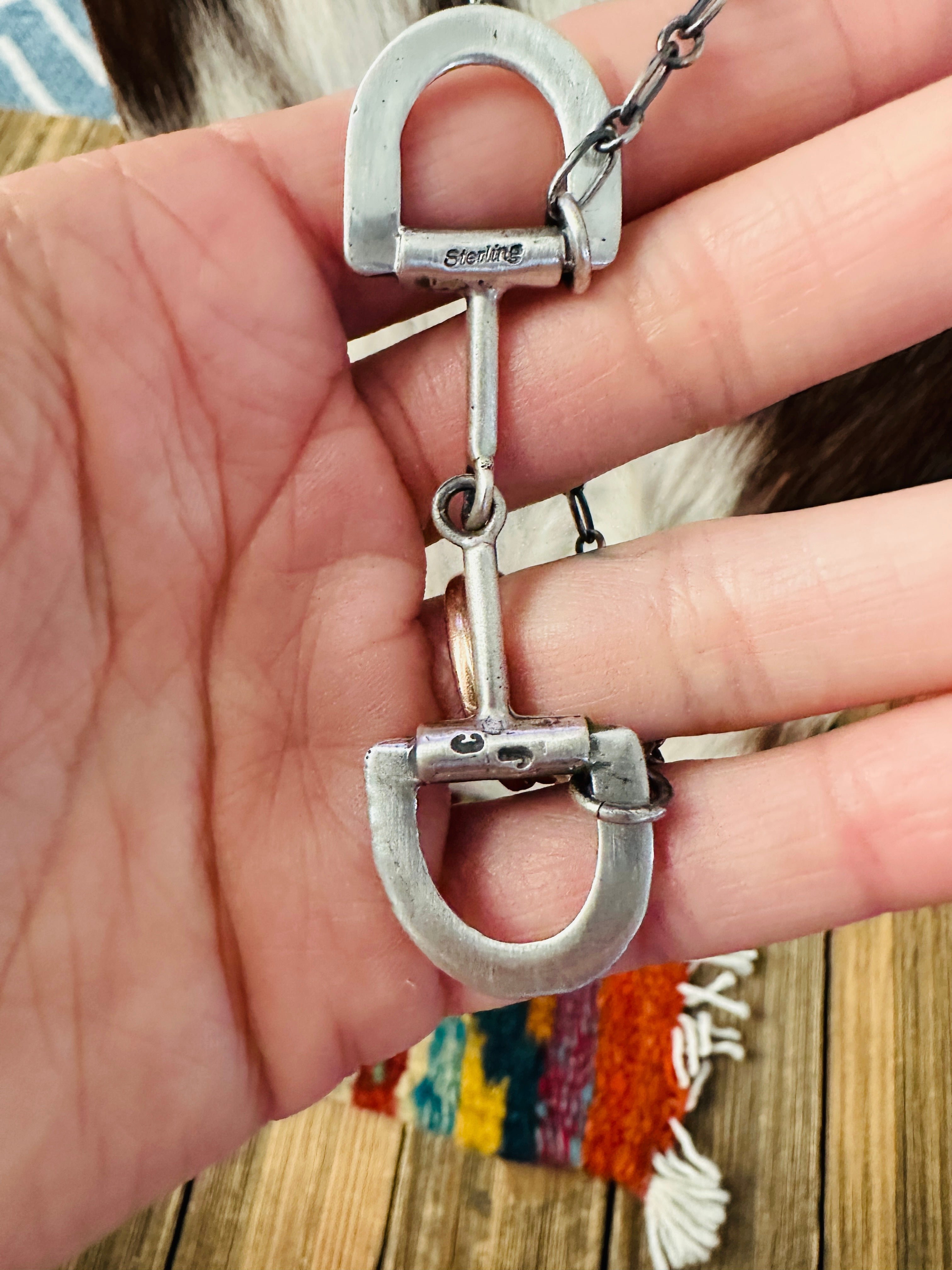 Handcrafted Sterling Silver Horse Bit Necklace