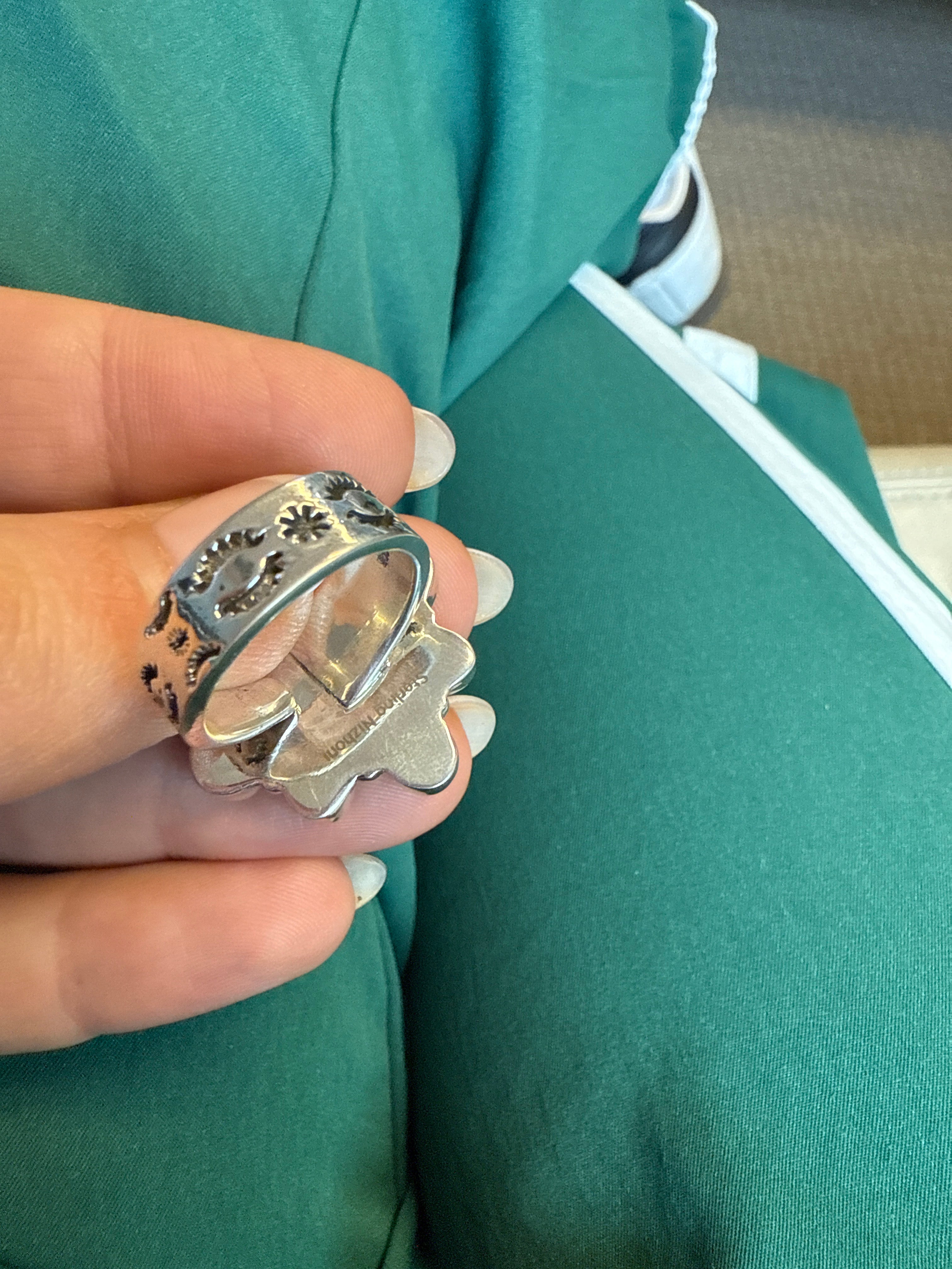 Handmade Adjustable Pink Dream Mojave & Sterling Silver Ring