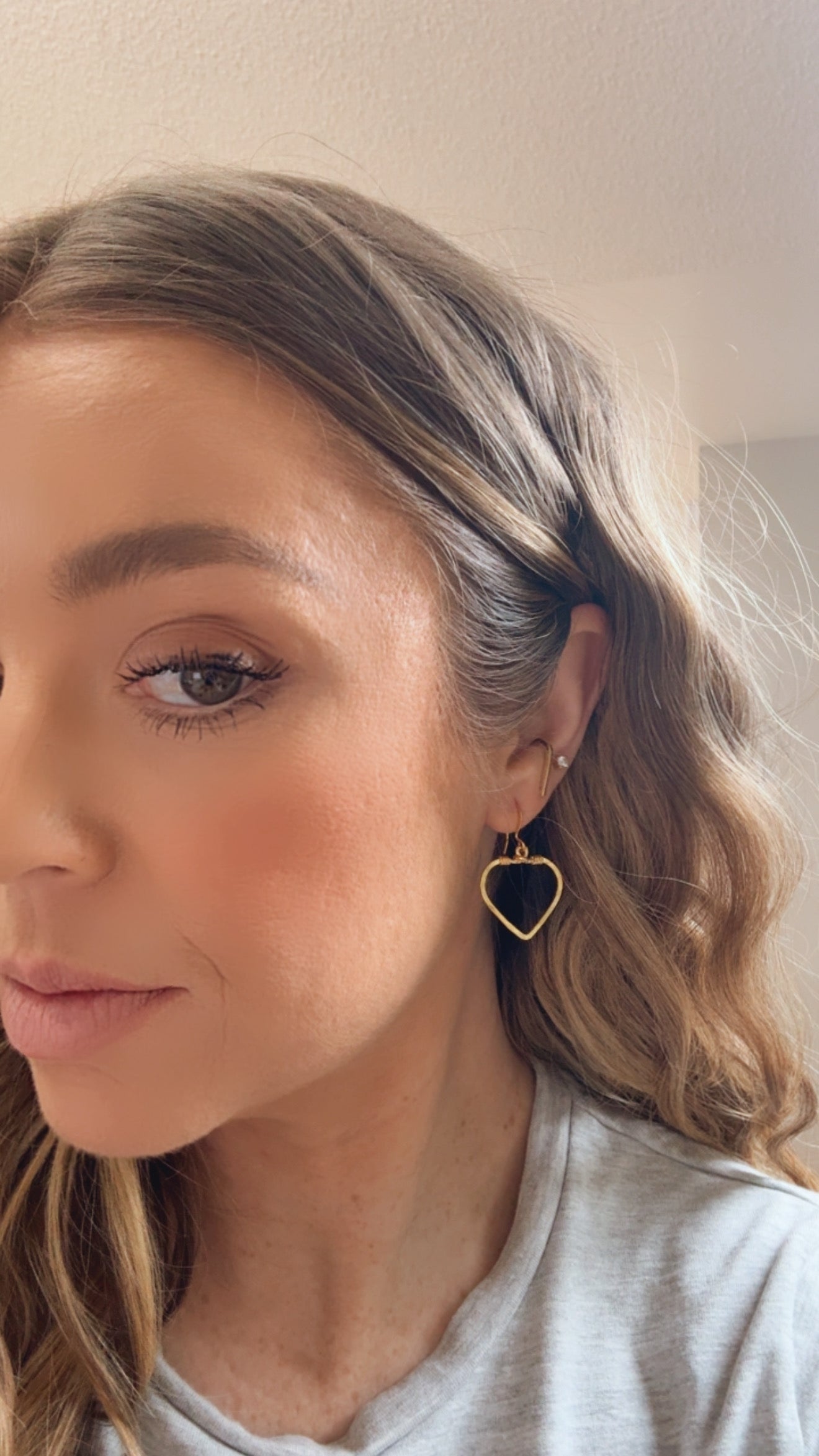 “The Golden Collection” GOLD HEART Handmade Gold Plated Earrings