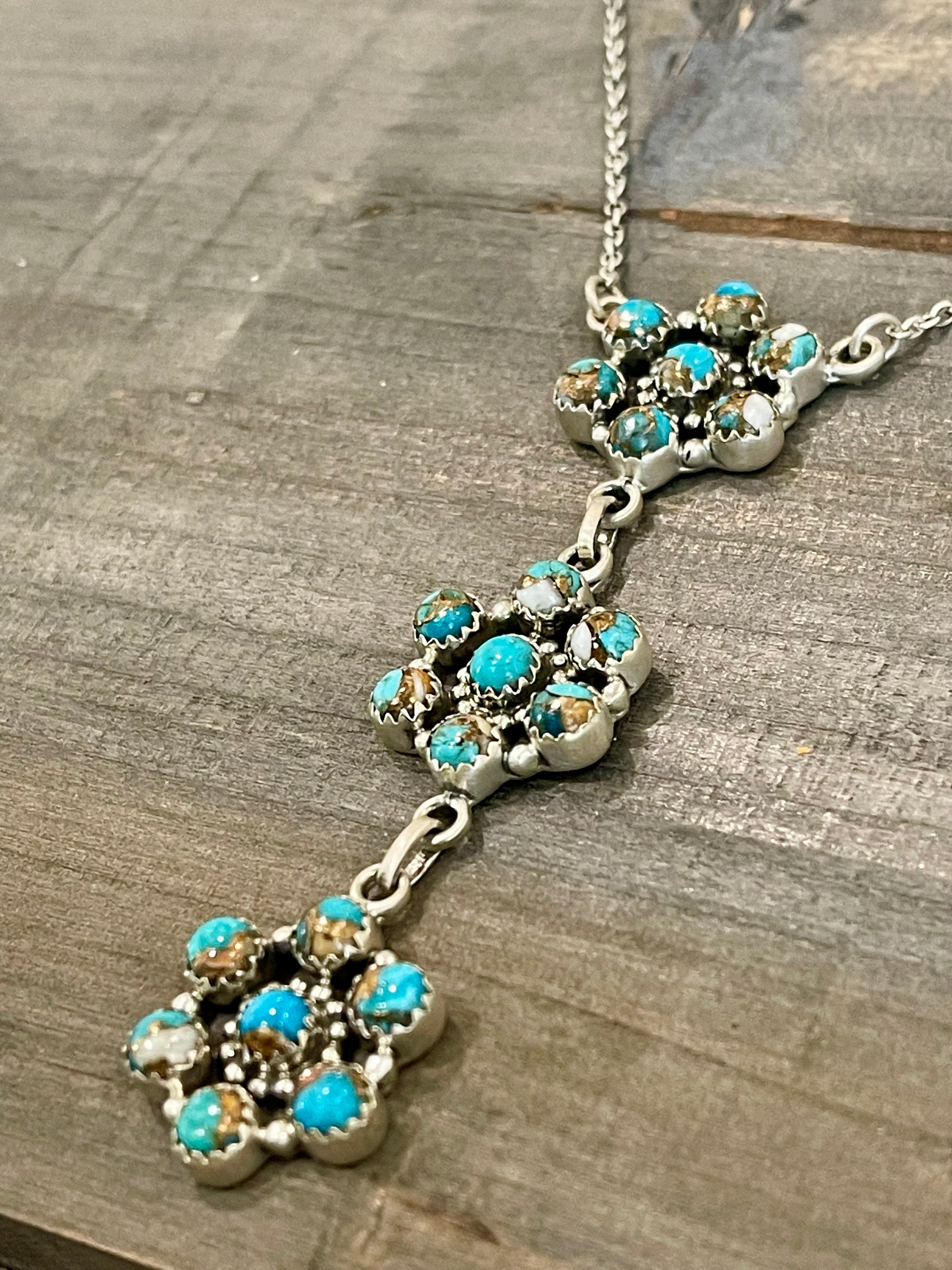 Handmade Sterling Silver & Spice Lariat Necklace