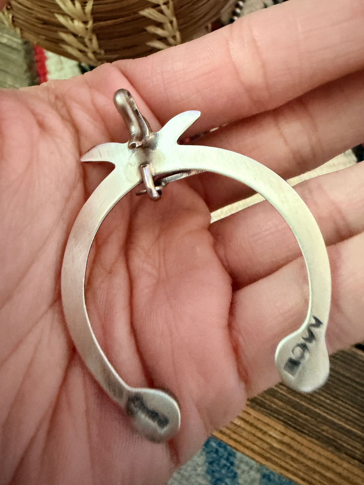 Handcrafted Sterling Silver Naja Pendant by Martha Cayatineto