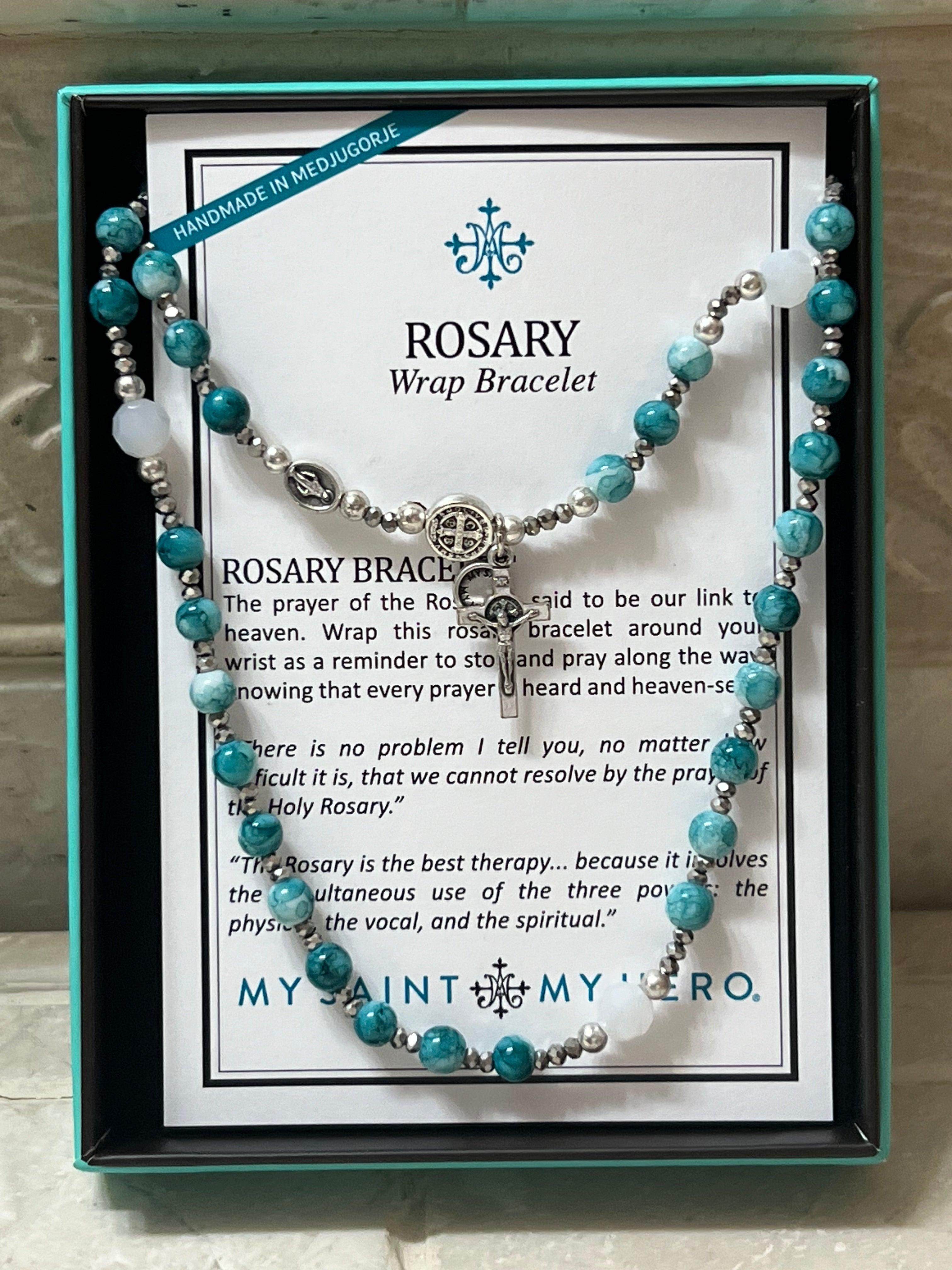 Rosary Wrap Bracelet (Turquoise)