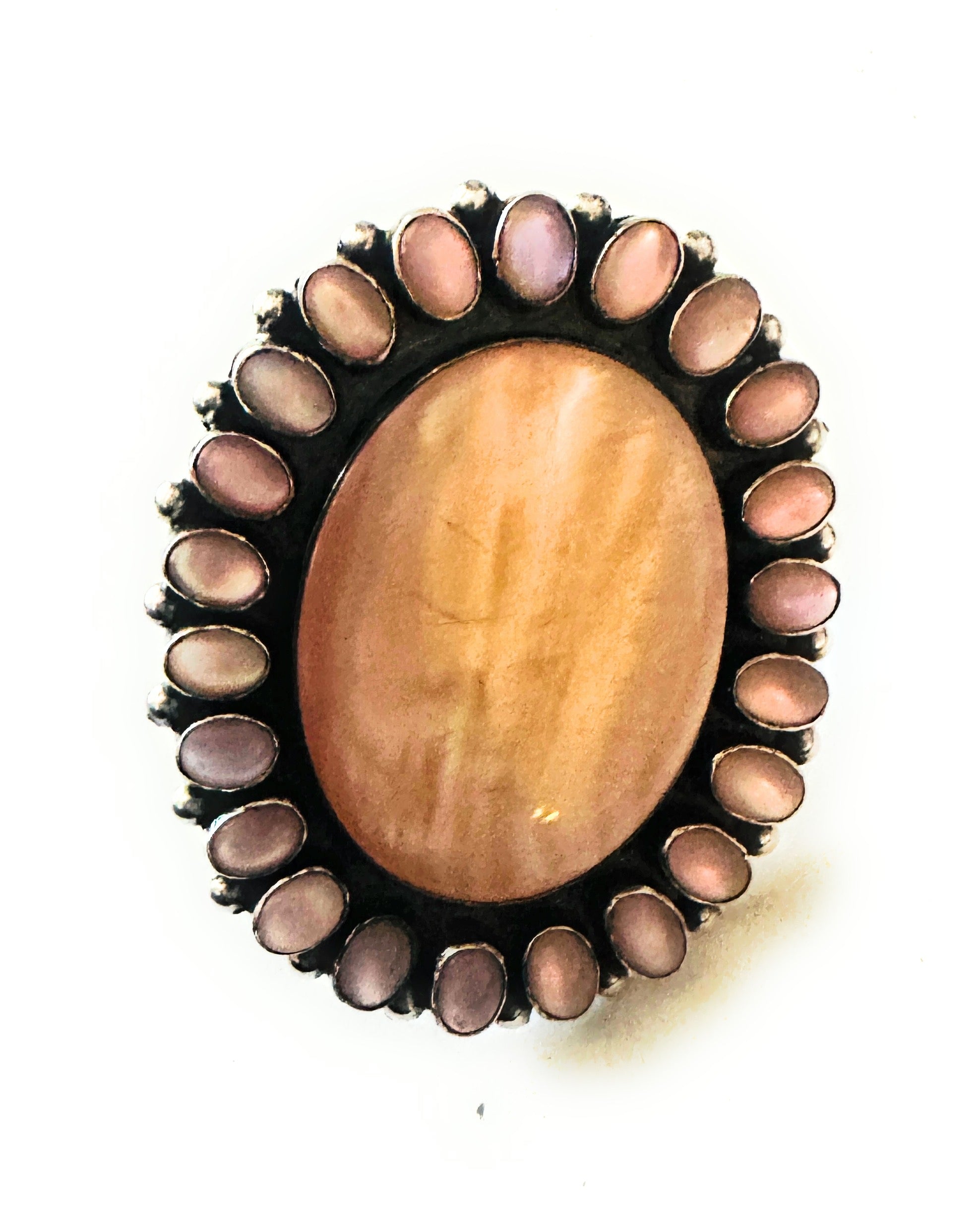 Navajo Mother of Pearl & Sterling Silver Ring by Jacqueline Silver