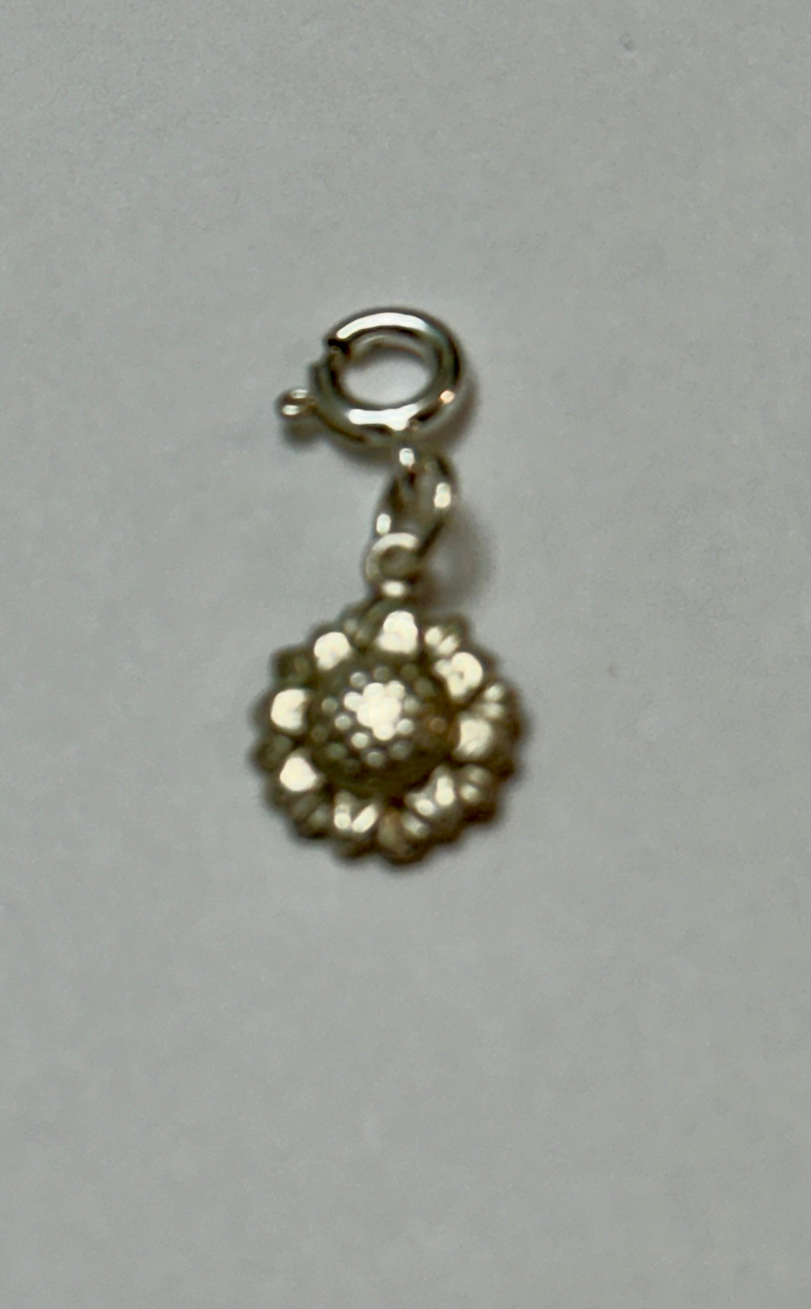 Sterling Silver Sunflower Charm