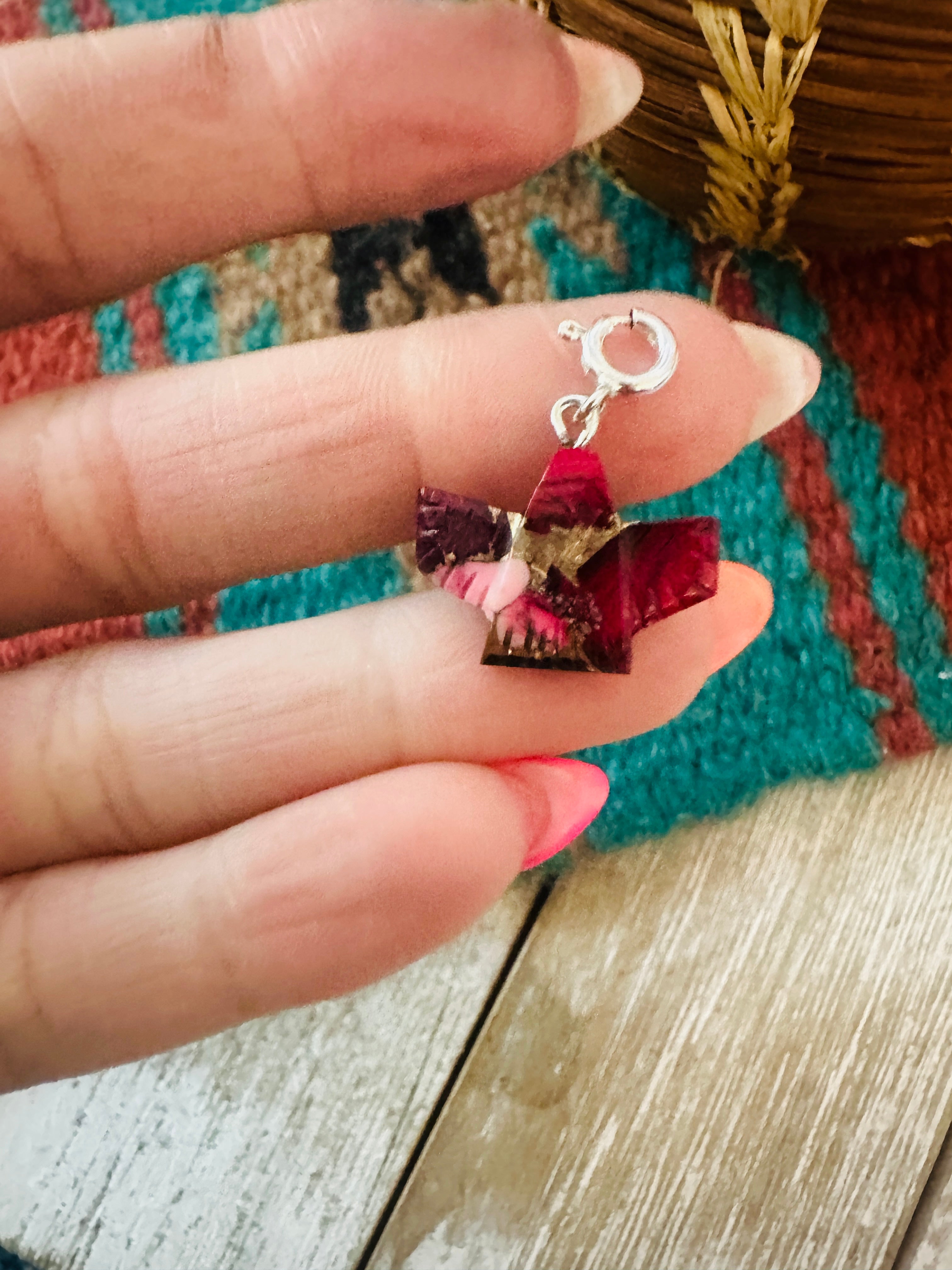Handcrafted & Hand Carved Rose Dahlia Eagle Charm