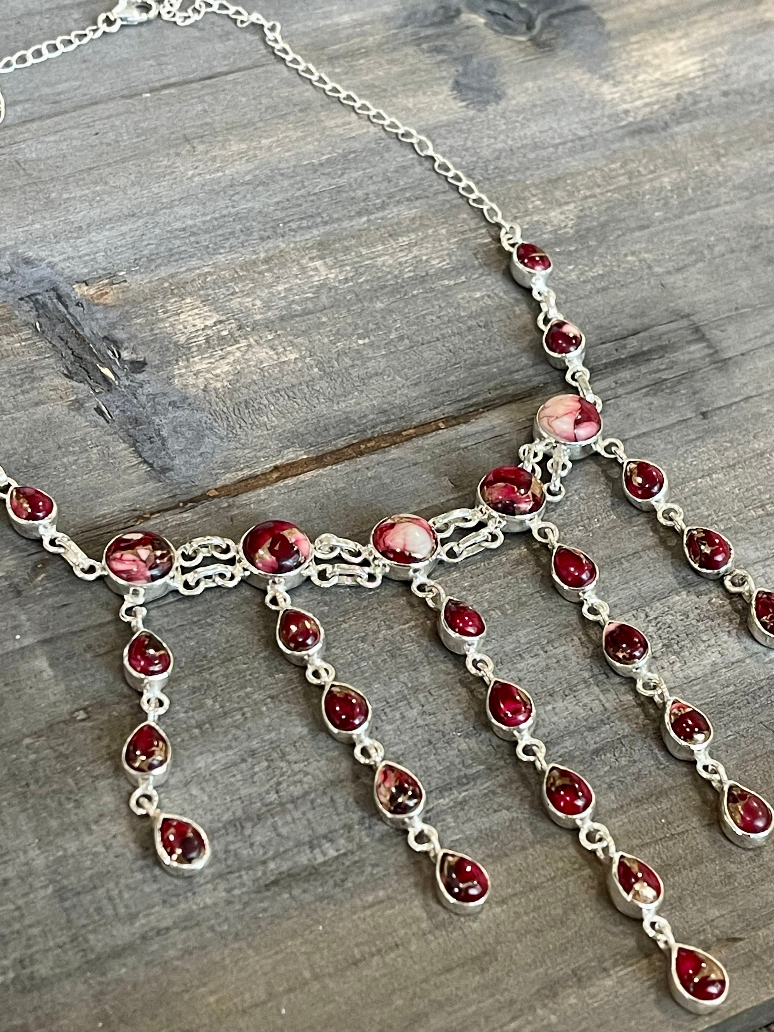 Beautiful Handmade Sterling Silver Dahlia Rose  Necklace