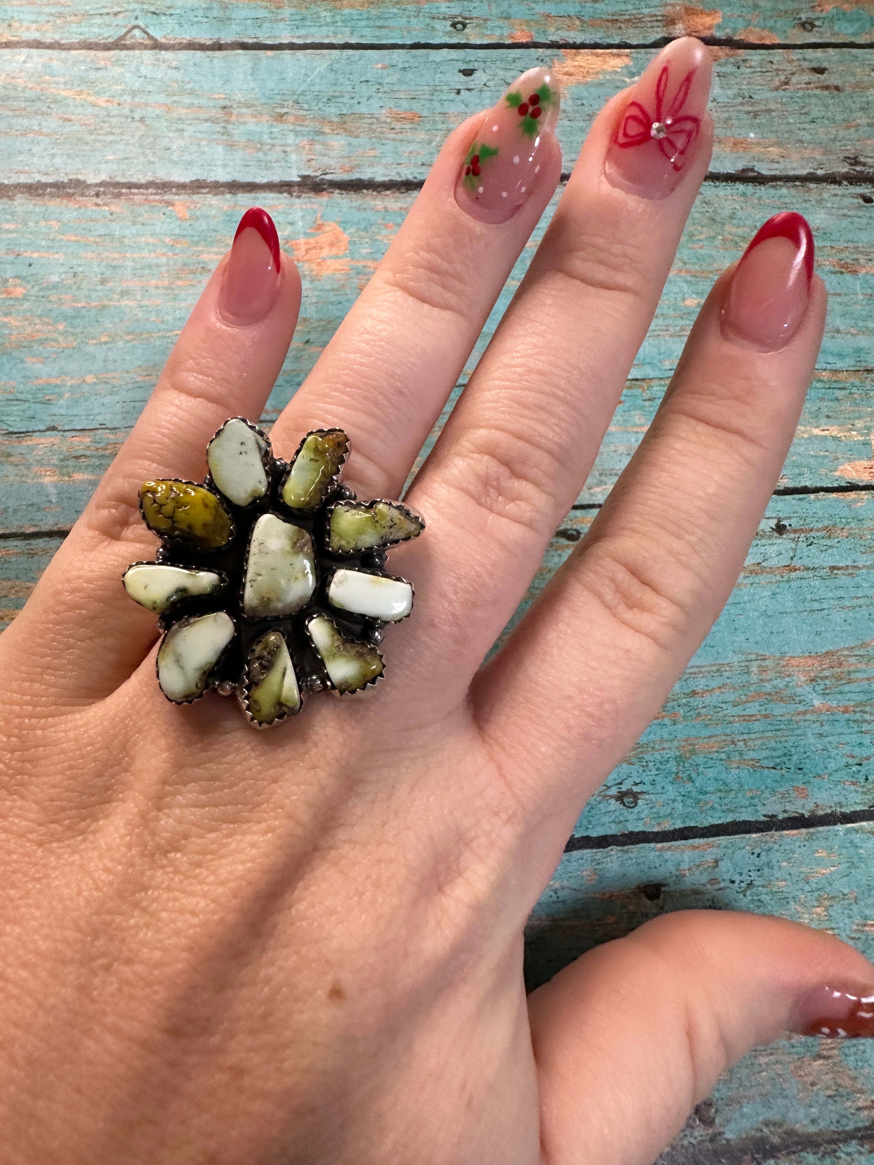 Handmade Palomino Turquoise & Sterling Adjustable Ring