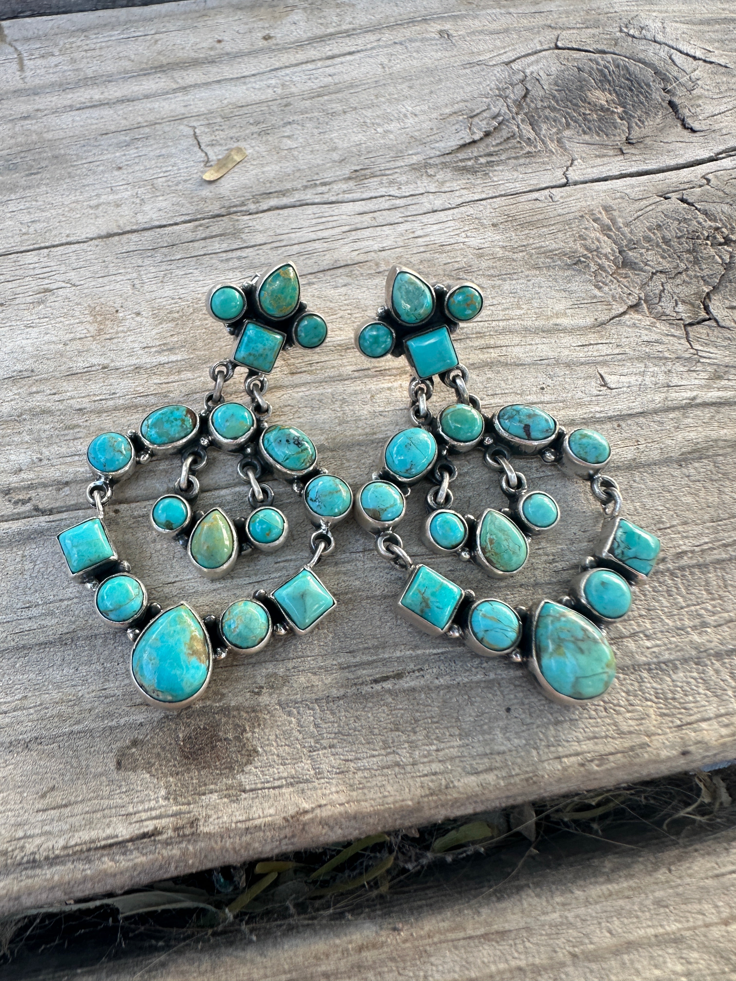 Handmade Turquoise and Sterling Silver Dangles