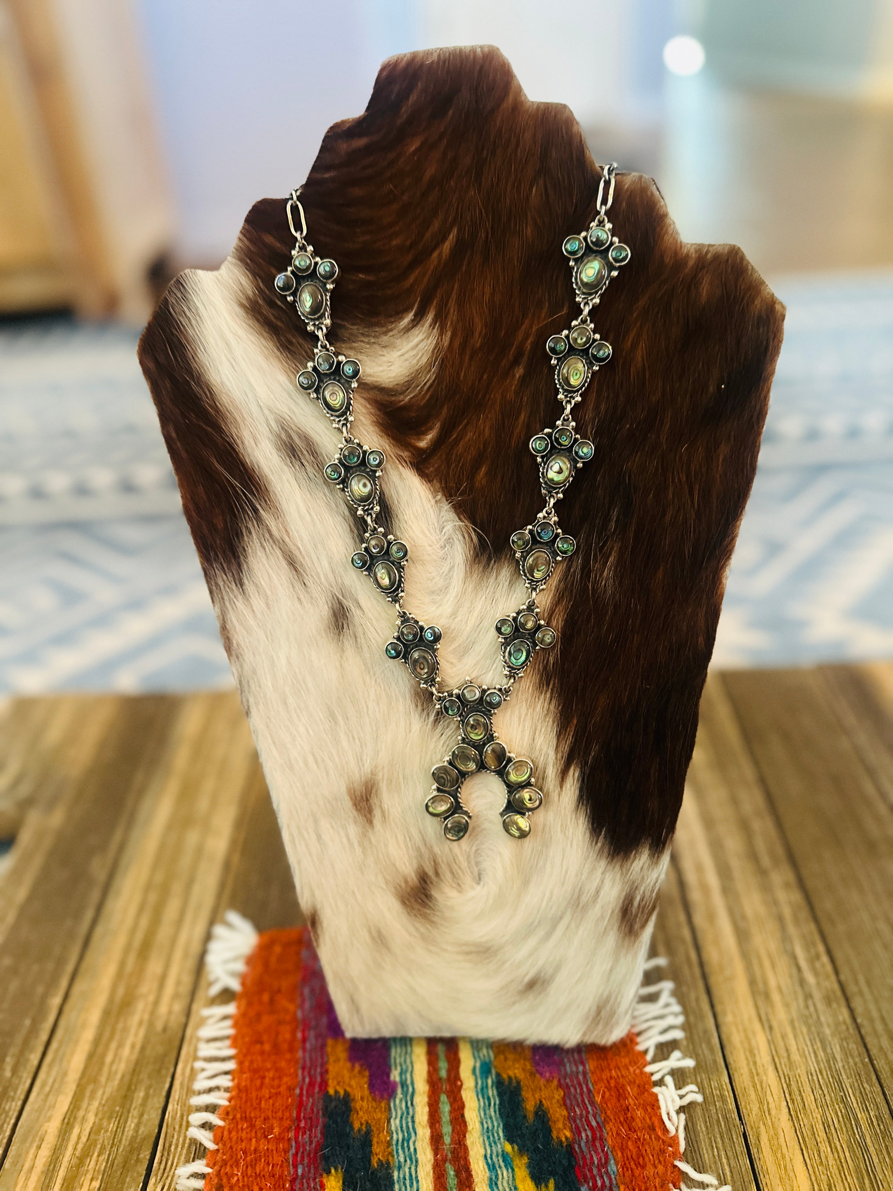 Handcrafted Abalone & Sterling Silver Naja Necklace by Federico Jimenez