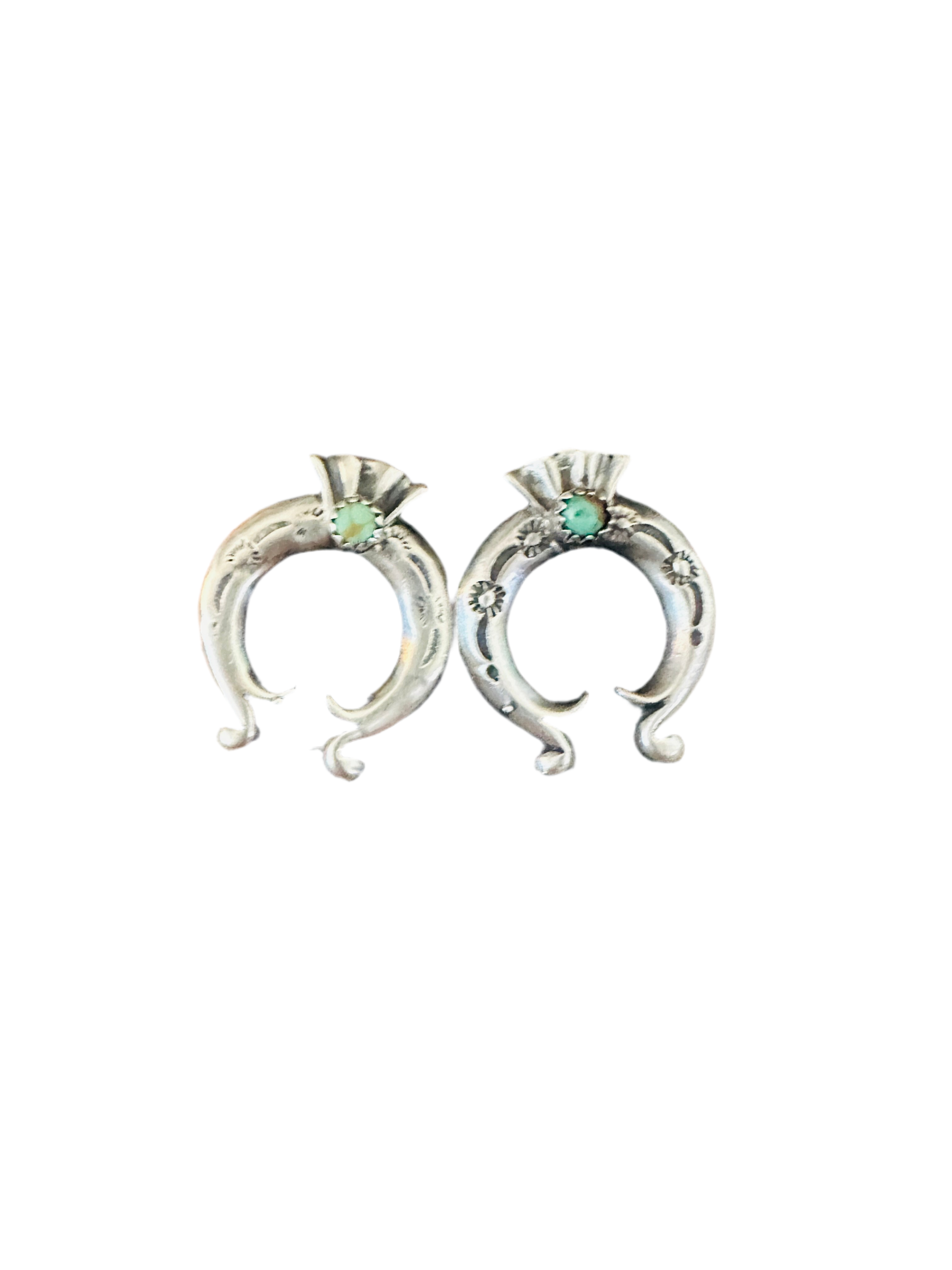 Handcrafted Turquoise & Sterling Silver Naja Post Earrings