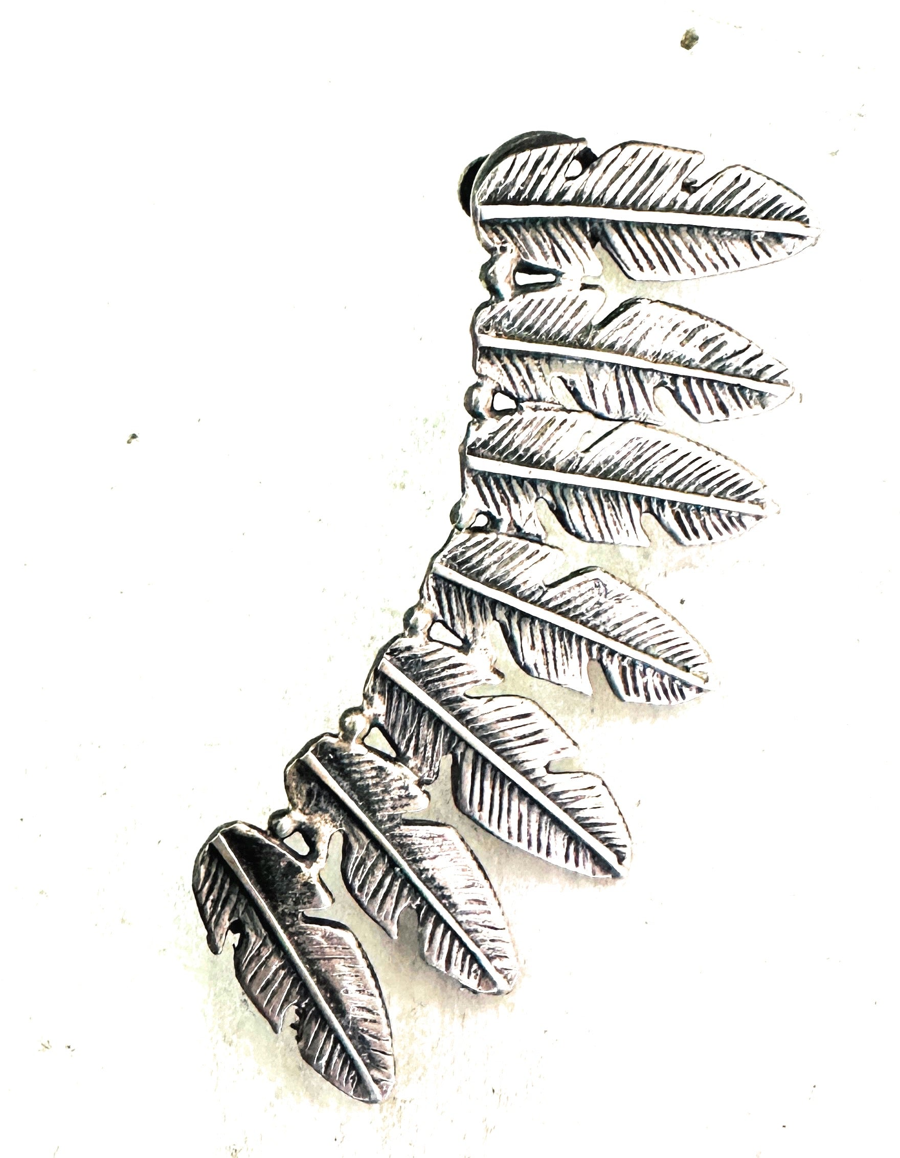 Navajo Sterling Silver Feather Cuff Earring