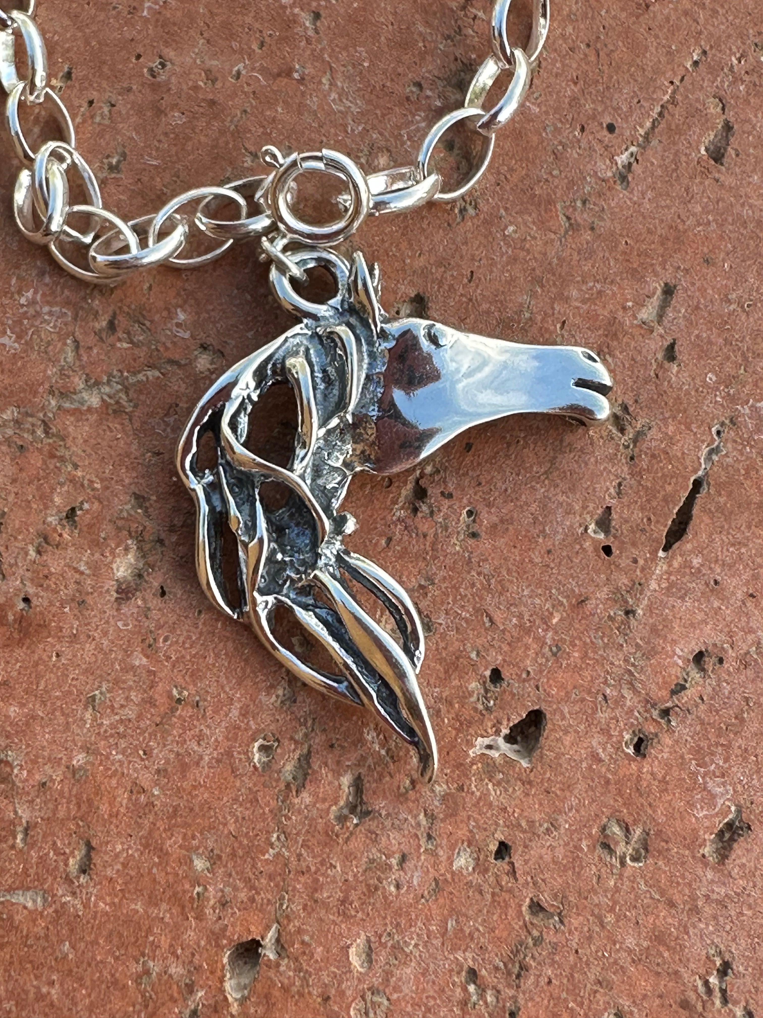 Sterling Silver Wild Horse Charm