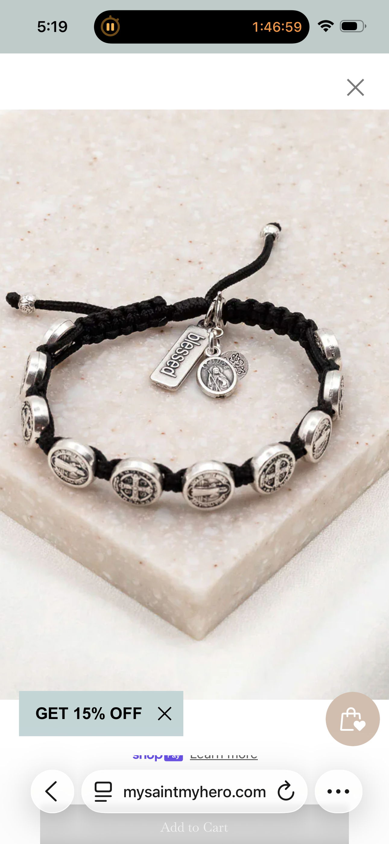 Saint Jude Medal Charm