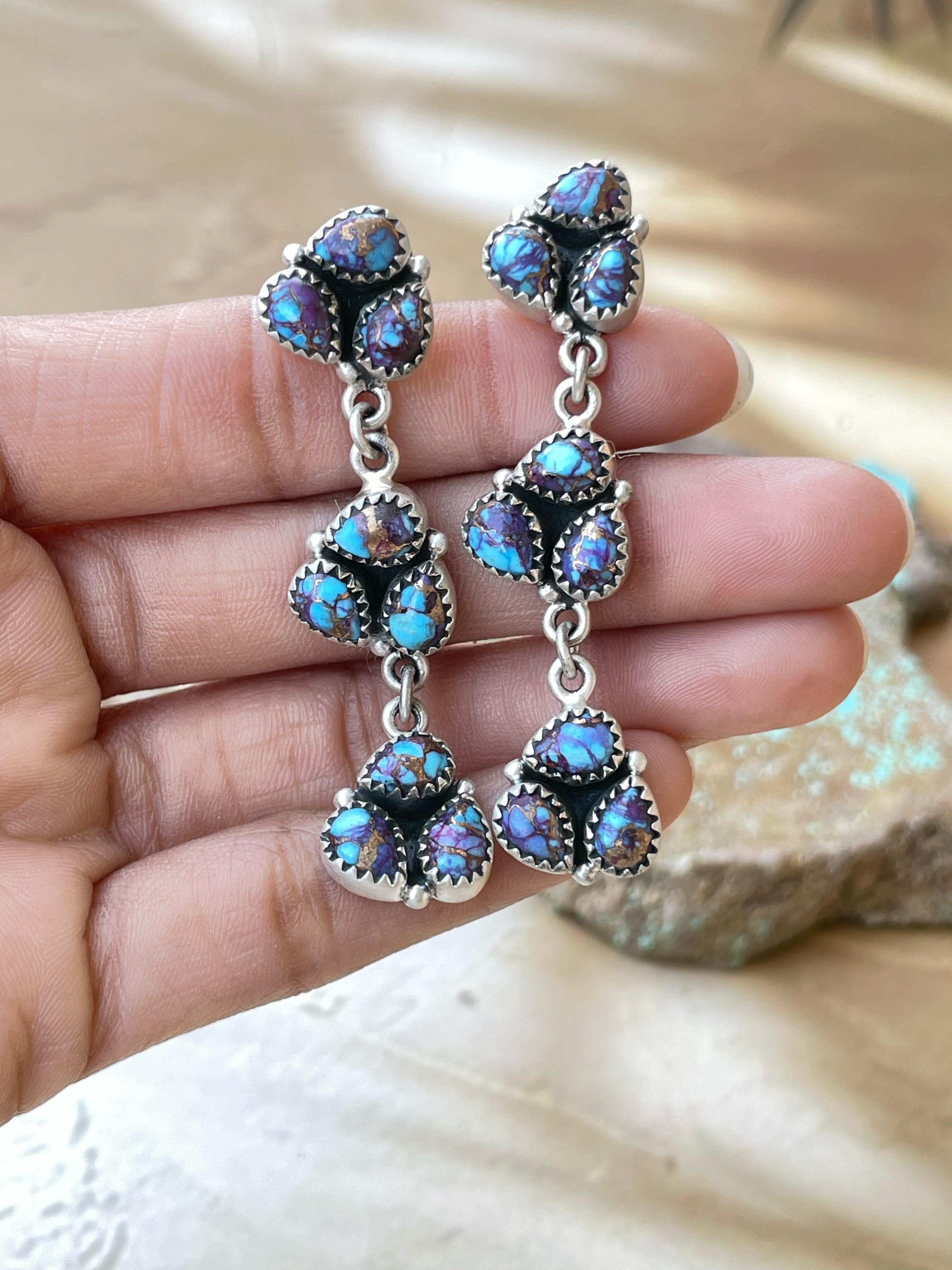 Handmade Sterling Silver Tombstone Earrings