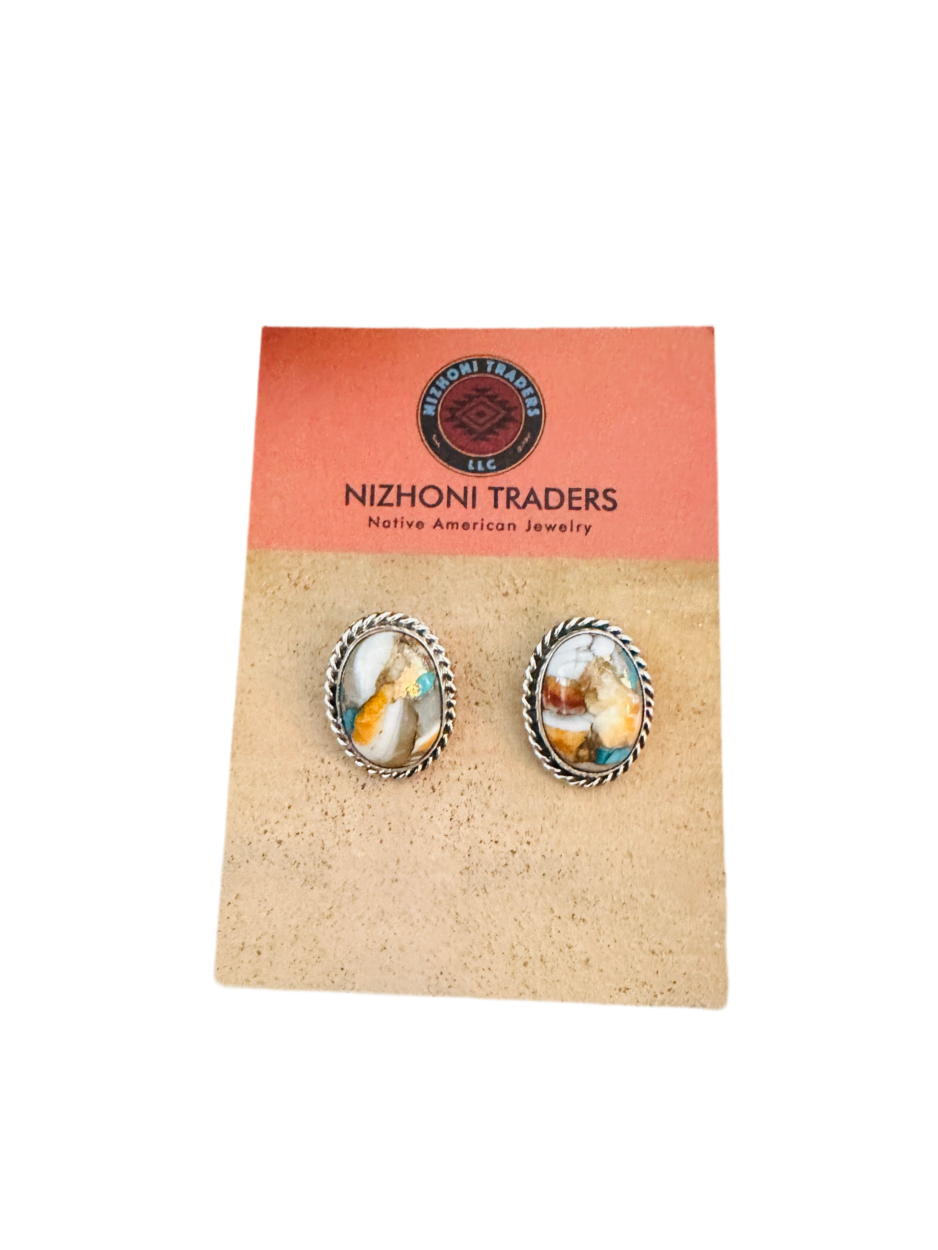 Handcrafted Sterling Silver & Spice Stud Earrings