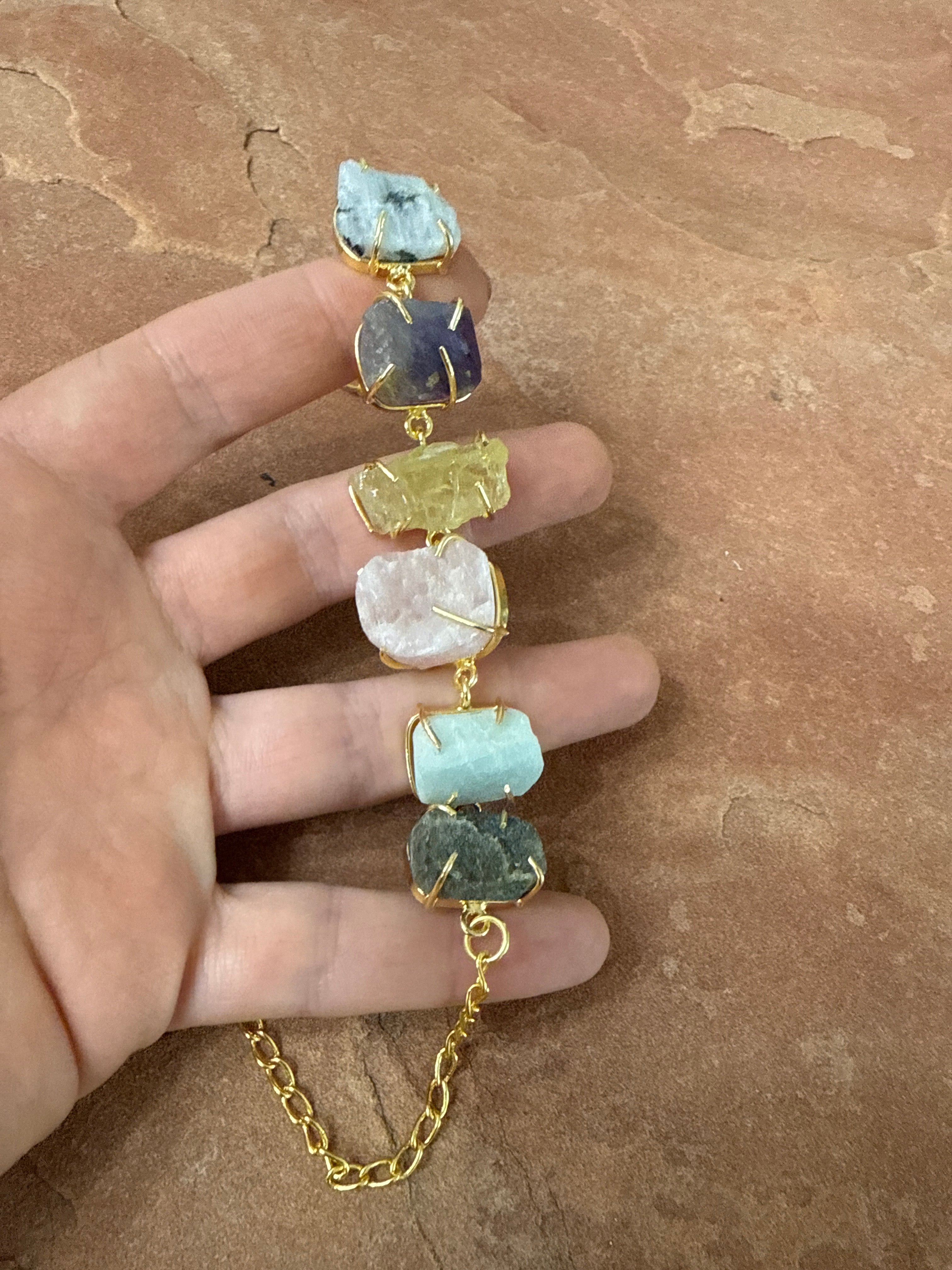 “The Golden Collection” Moonlight Harmony Handmade Gold Plated Gemstone Bracelets style 2