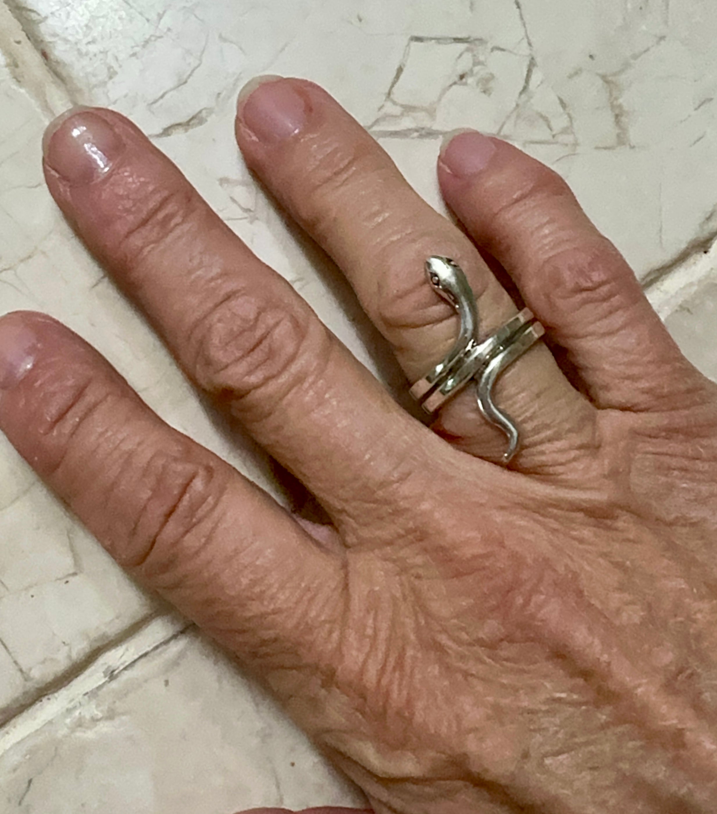 Snake Sterling Silver Ring