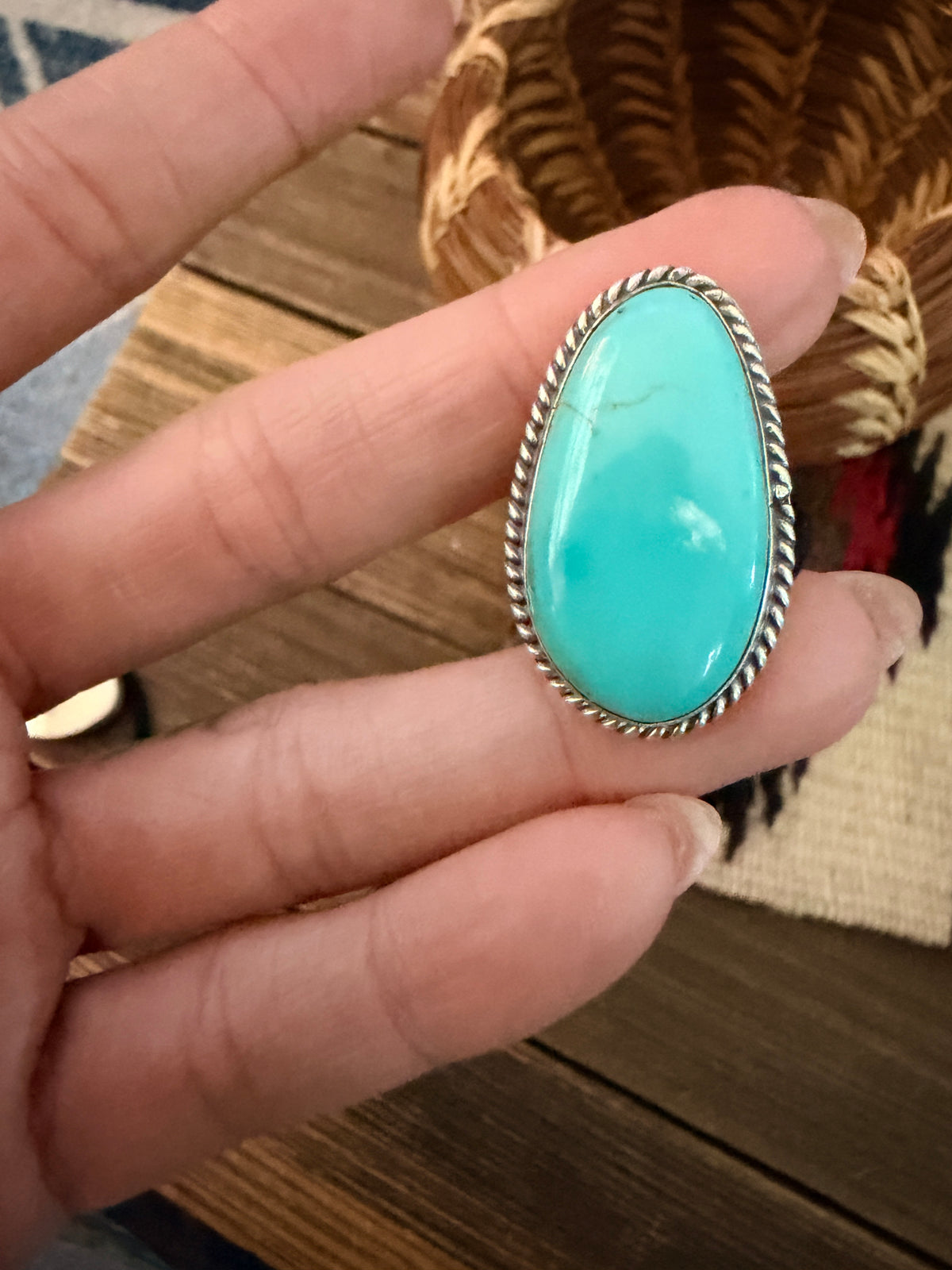 Handcrafted Turquoise & Sterling Silver Hair Tie Charm