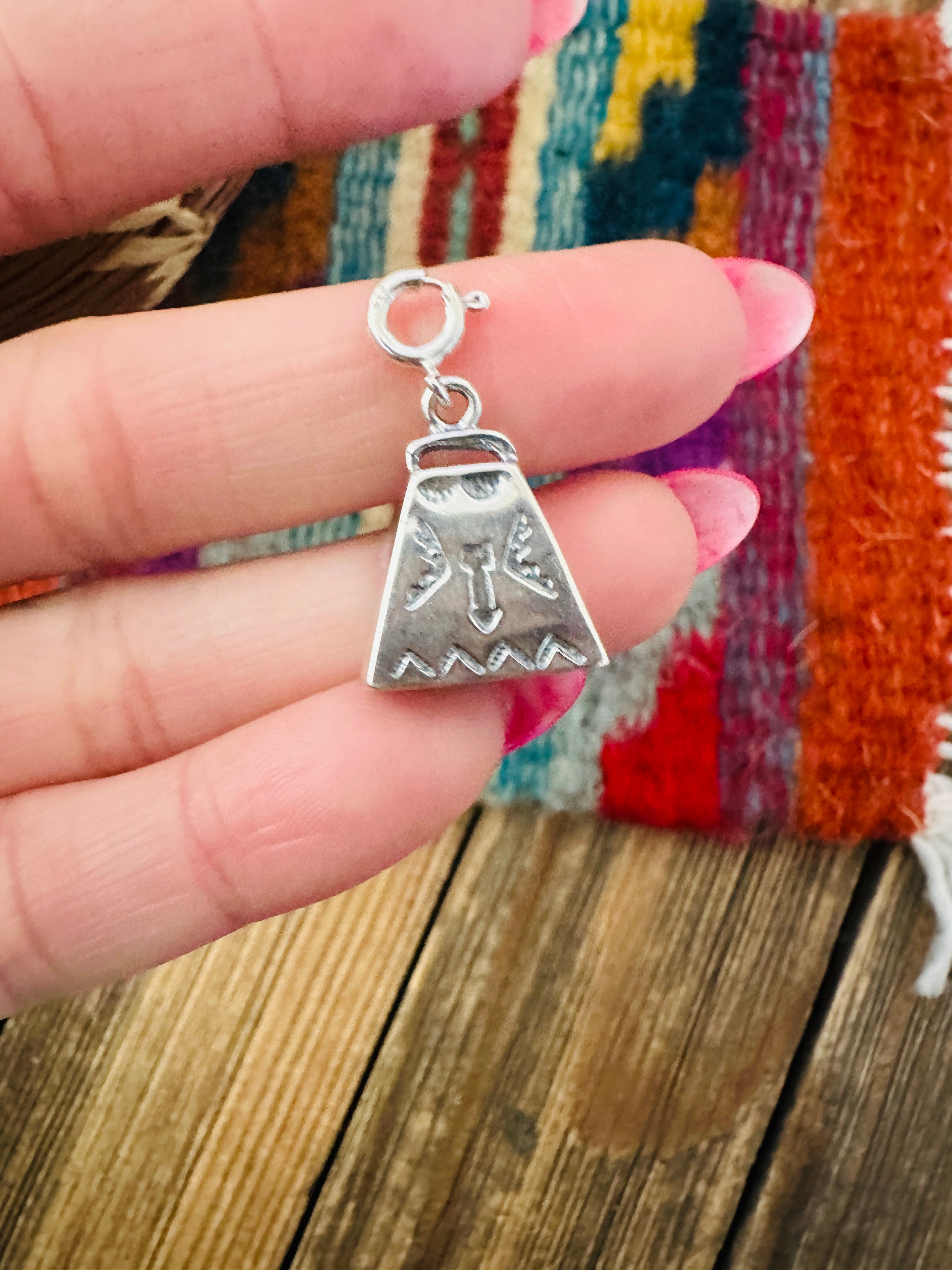 Handcrafted Sterling Silver Bell Charm