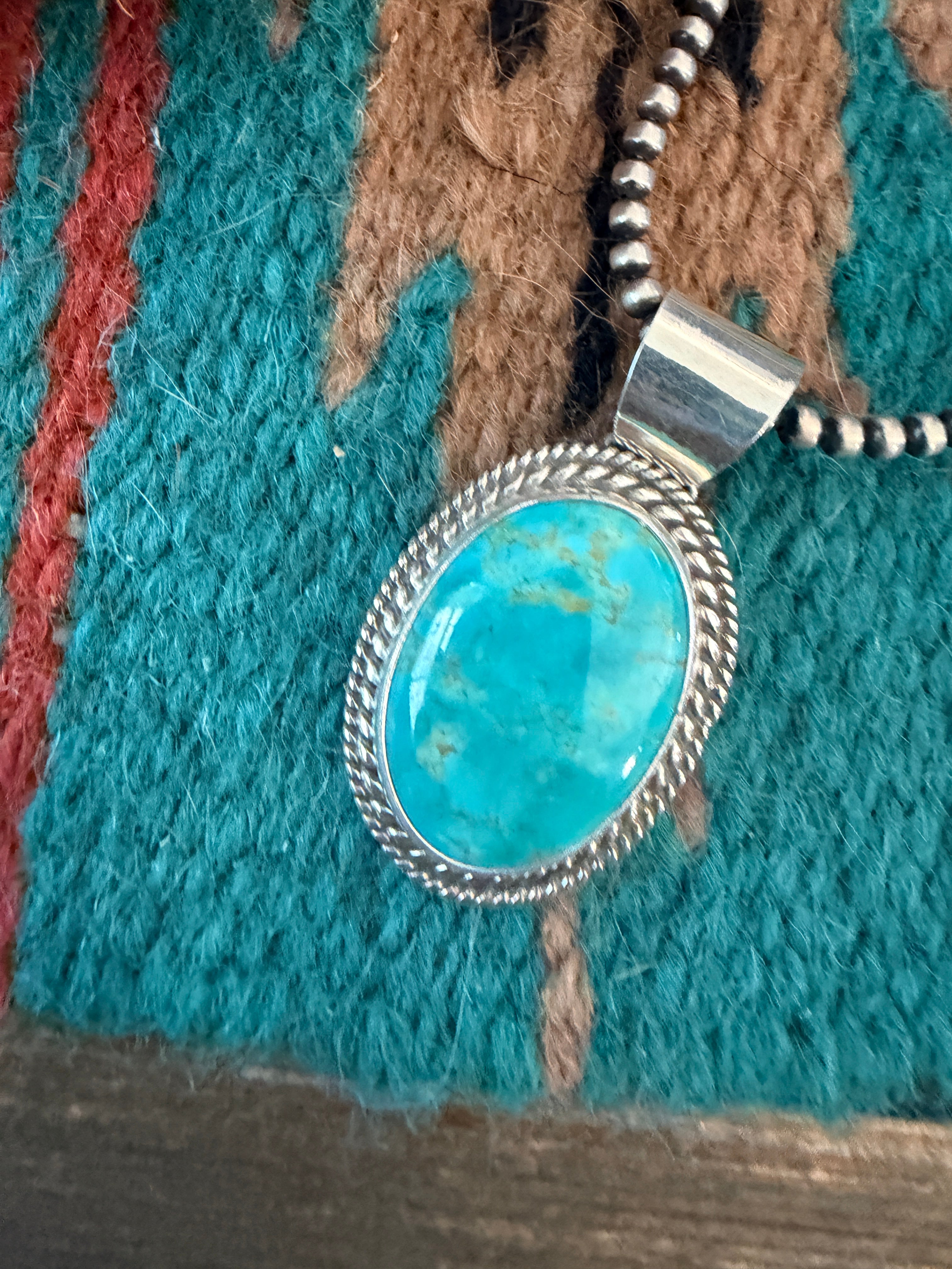 Handmade Sterling Silver & Turquoise Pendant