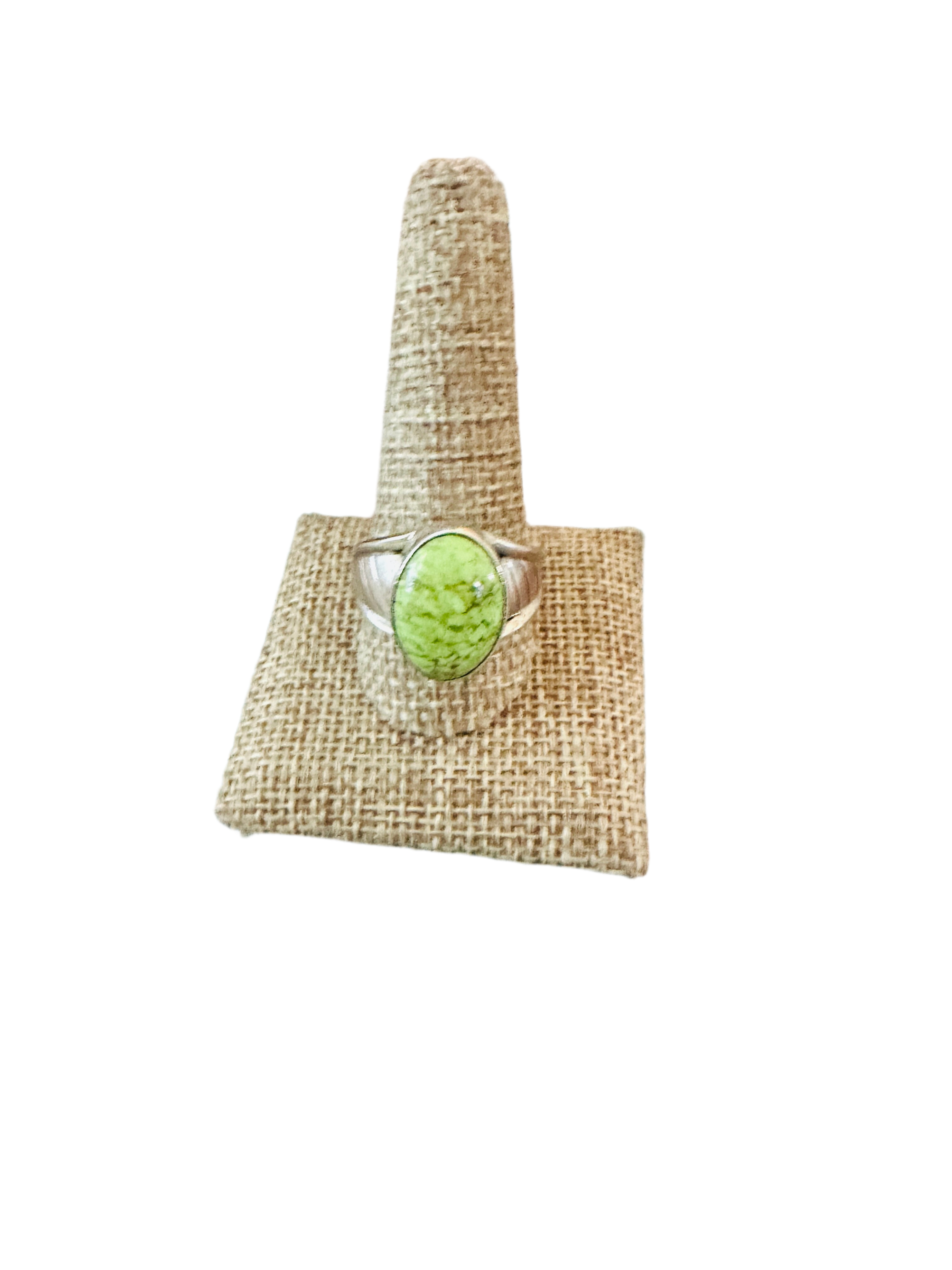 Handcrafted Old Pawn Sterling Silver & Gaspeite Ring