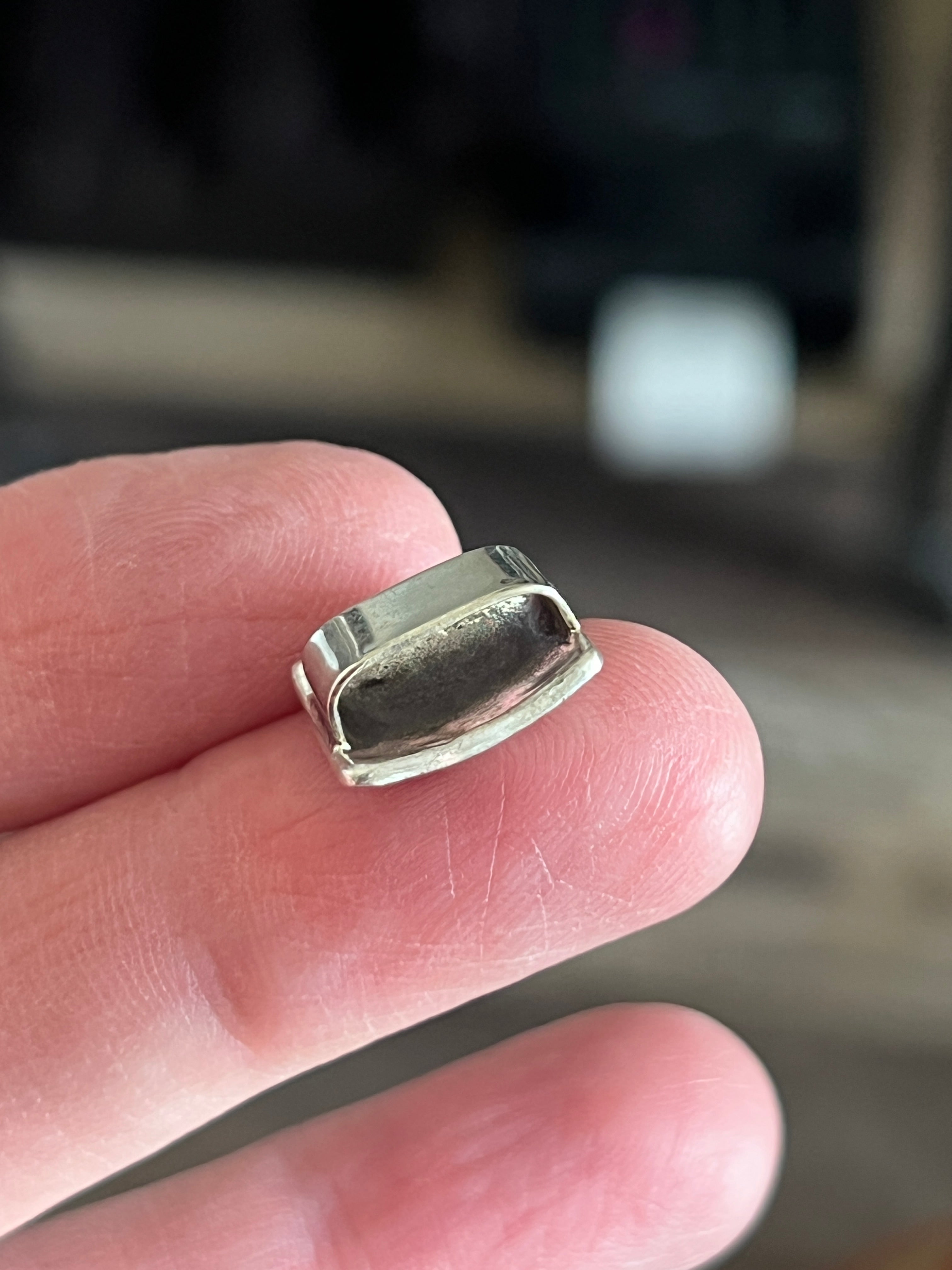 Sterling Silver Mini Concho Slide, Ojo De Dios