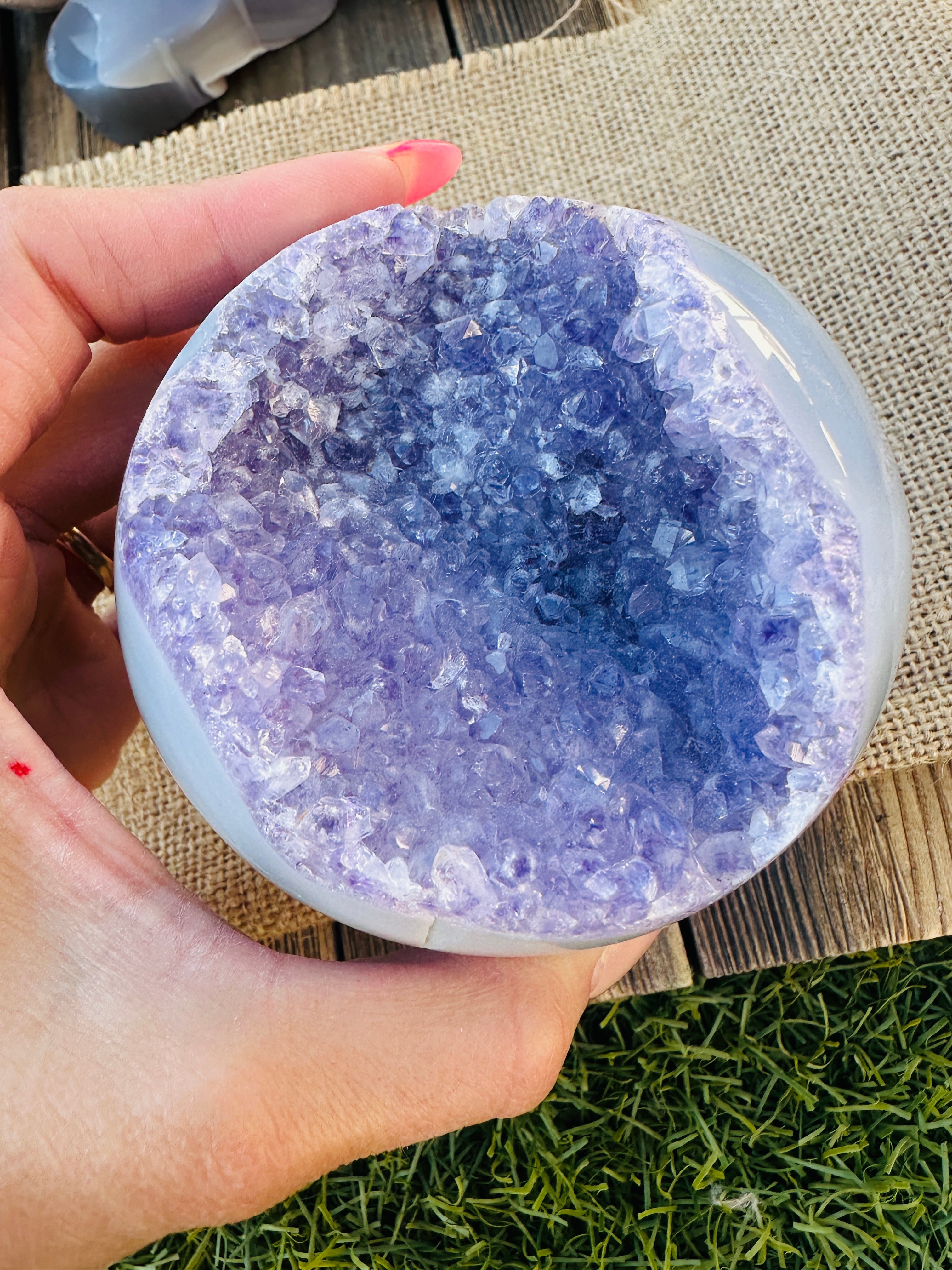 ✨ Nizhoni Crystals ✨  Purple Amethyst Geode Sphere