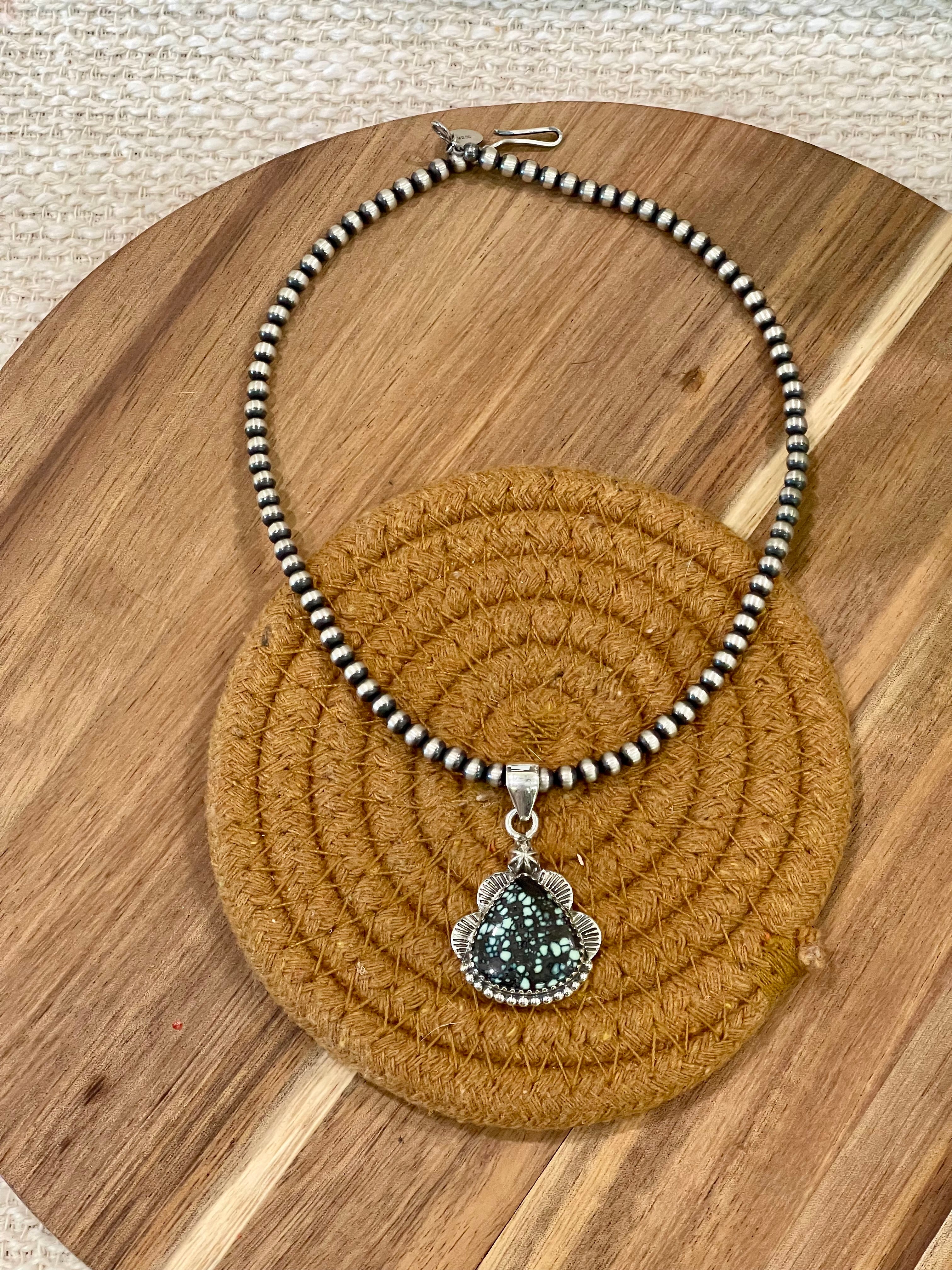 Handcrafted Sterling Silver & Variscite Pendant