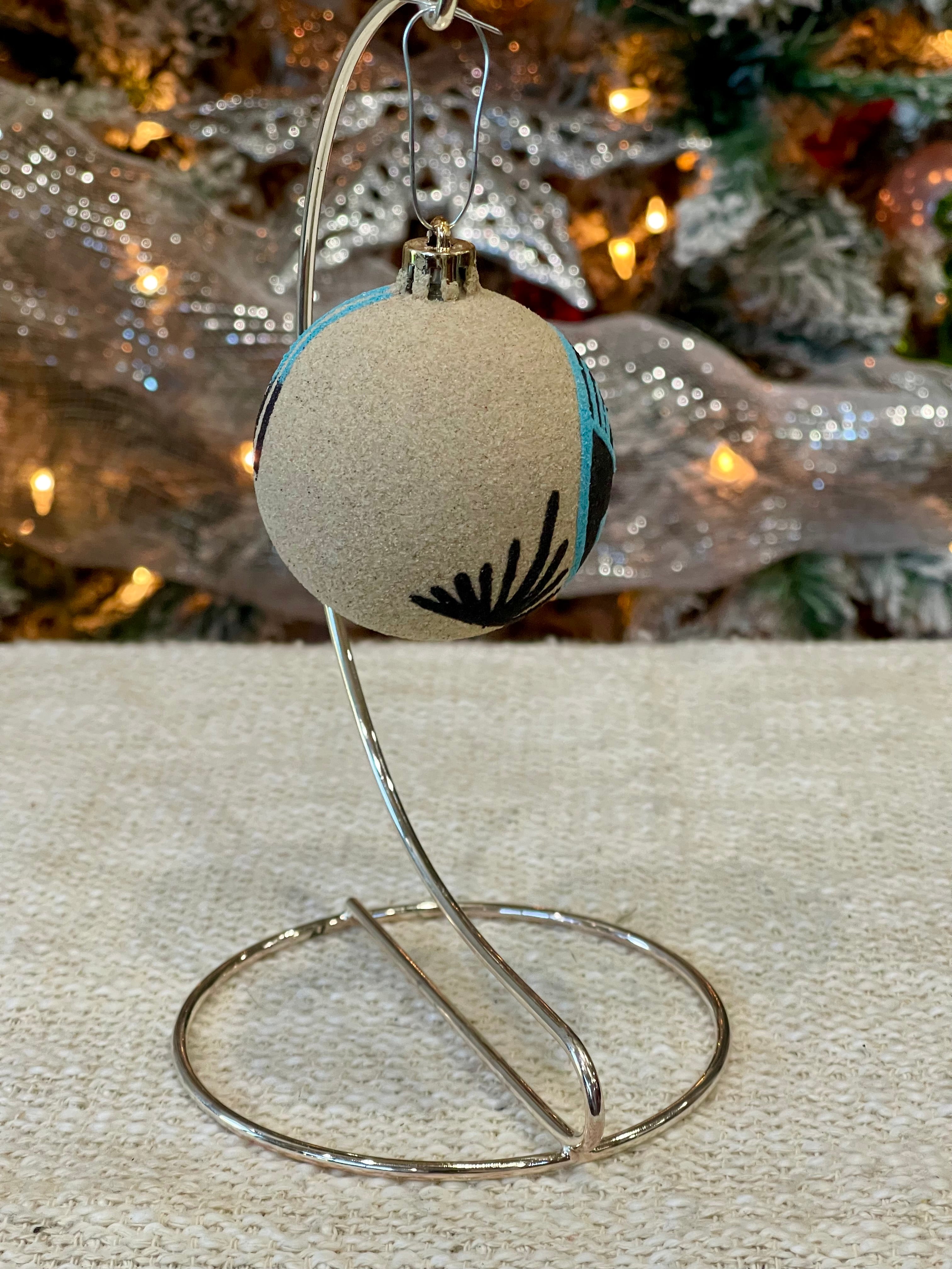 Handcrafted Ceramic Sand Painted Ornament