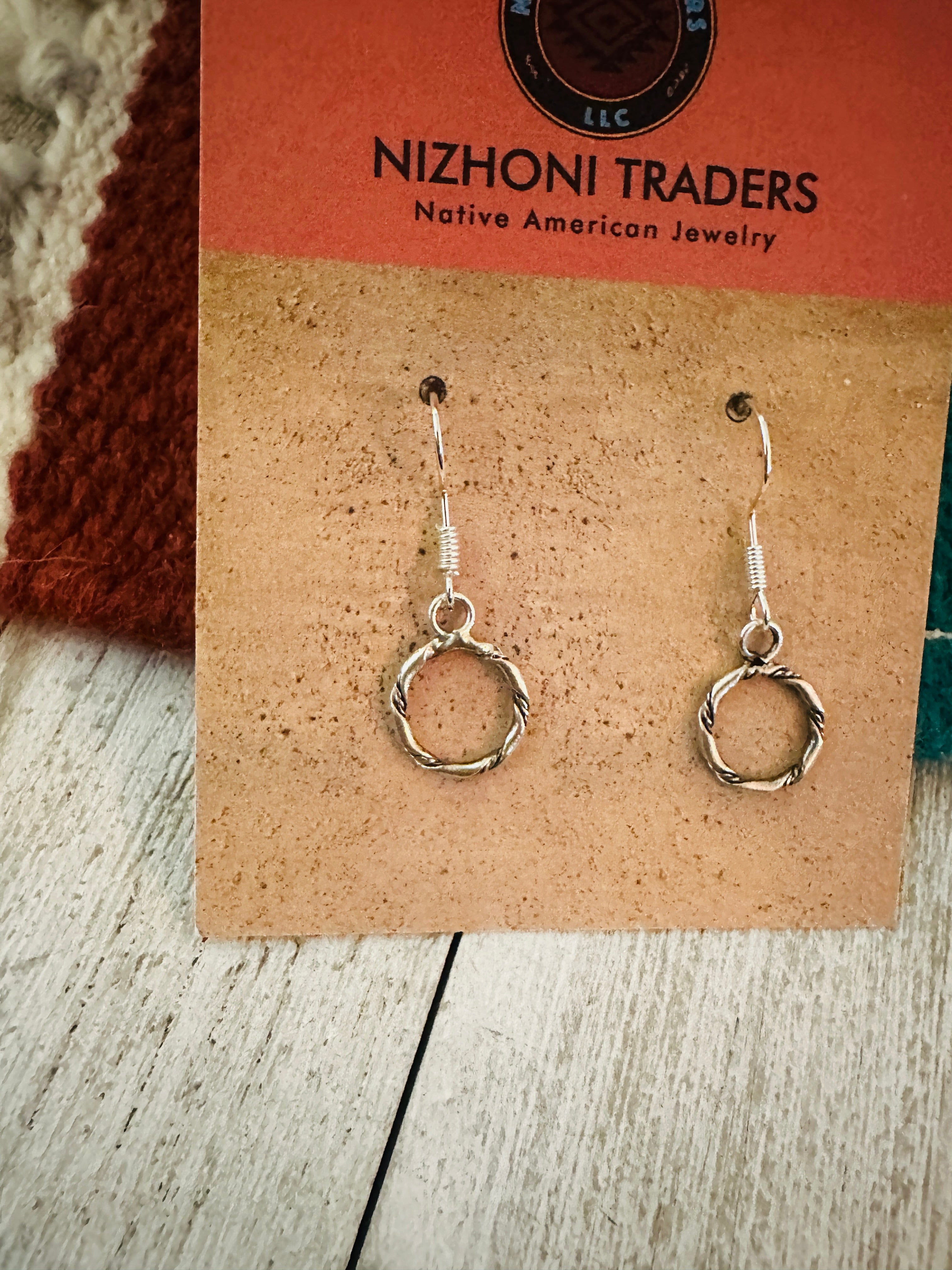 Navajo Sterling Silver Ring Dangle Earrings