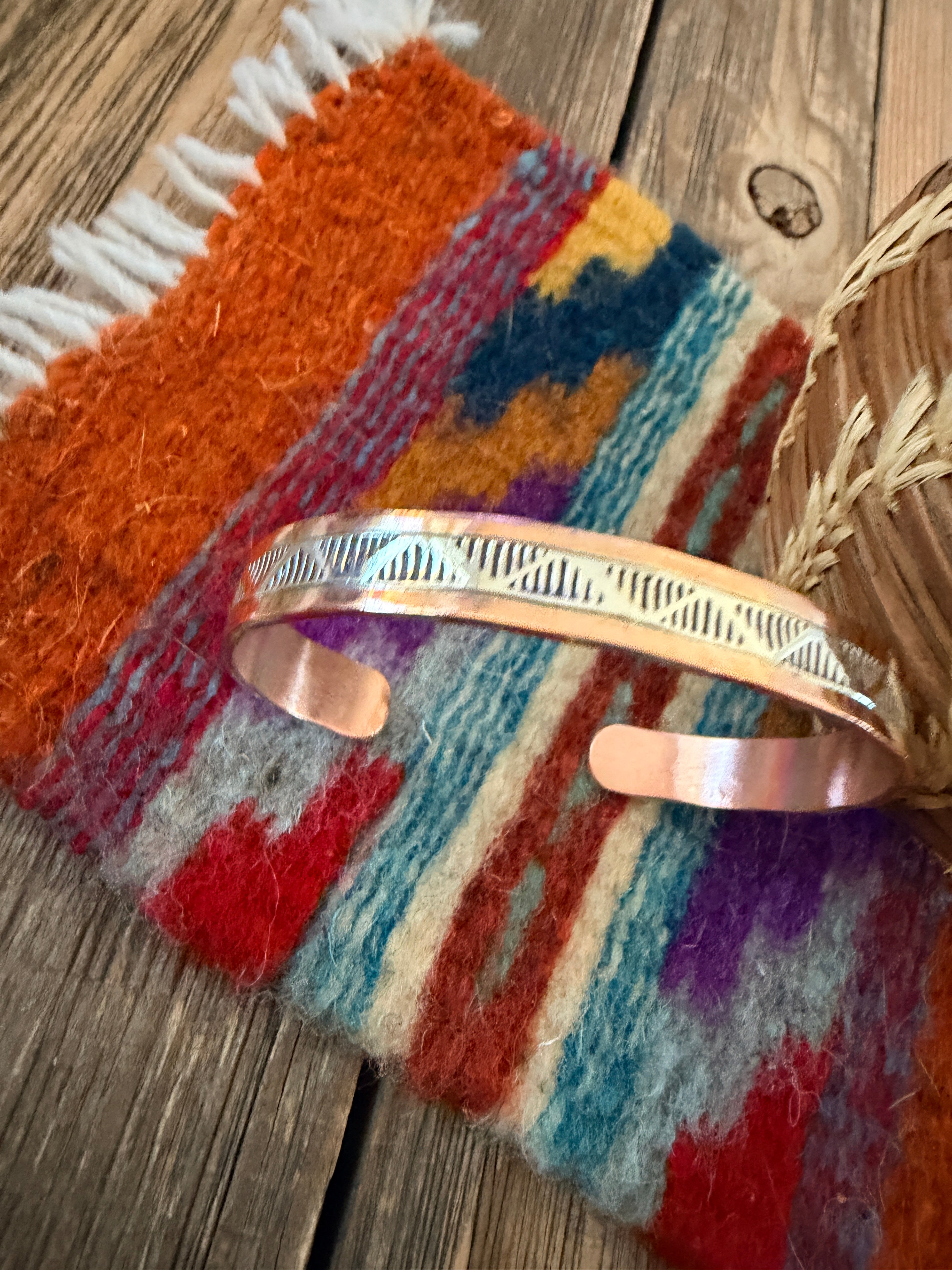 Handcrafted Copper & Sterling Silver Cuff Bracelet