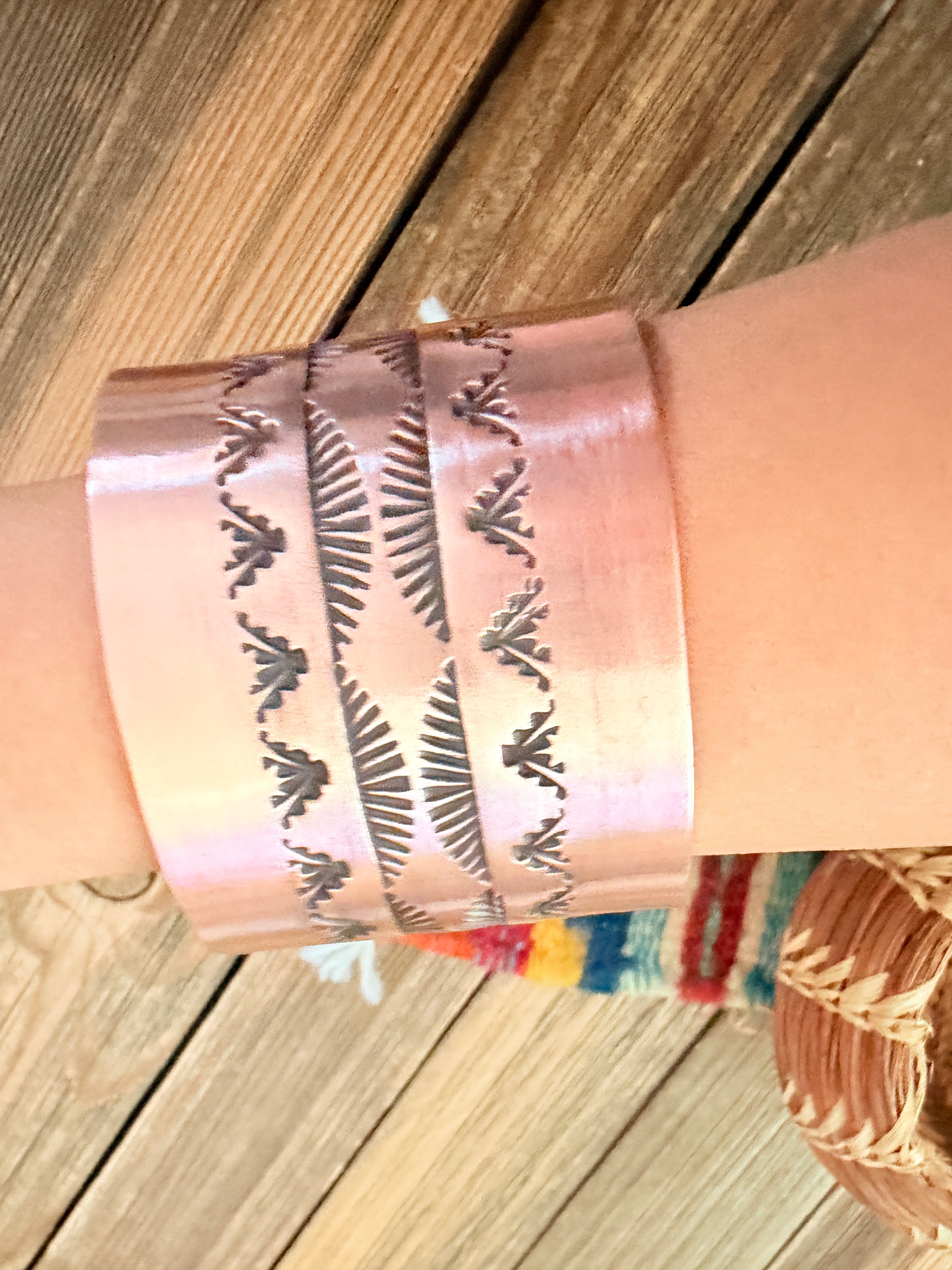 Handcrafted Copper Cuff Bracelet by Elvira Bill