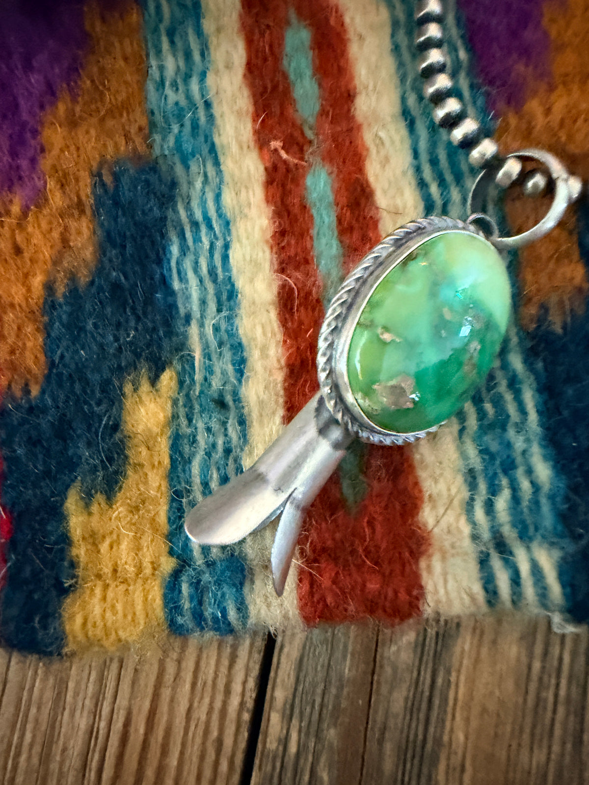 Handcrafted Sterling Silver & Turquoise Blossom Pendant
