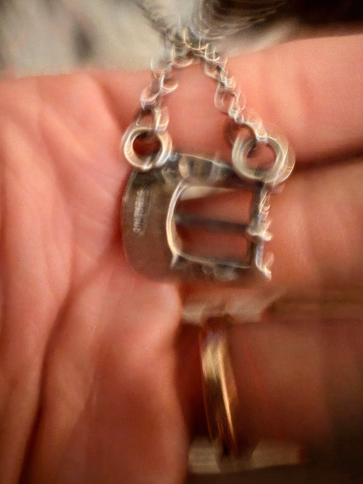 Handcrafted Sterling Silver Belt Buckle Necklace