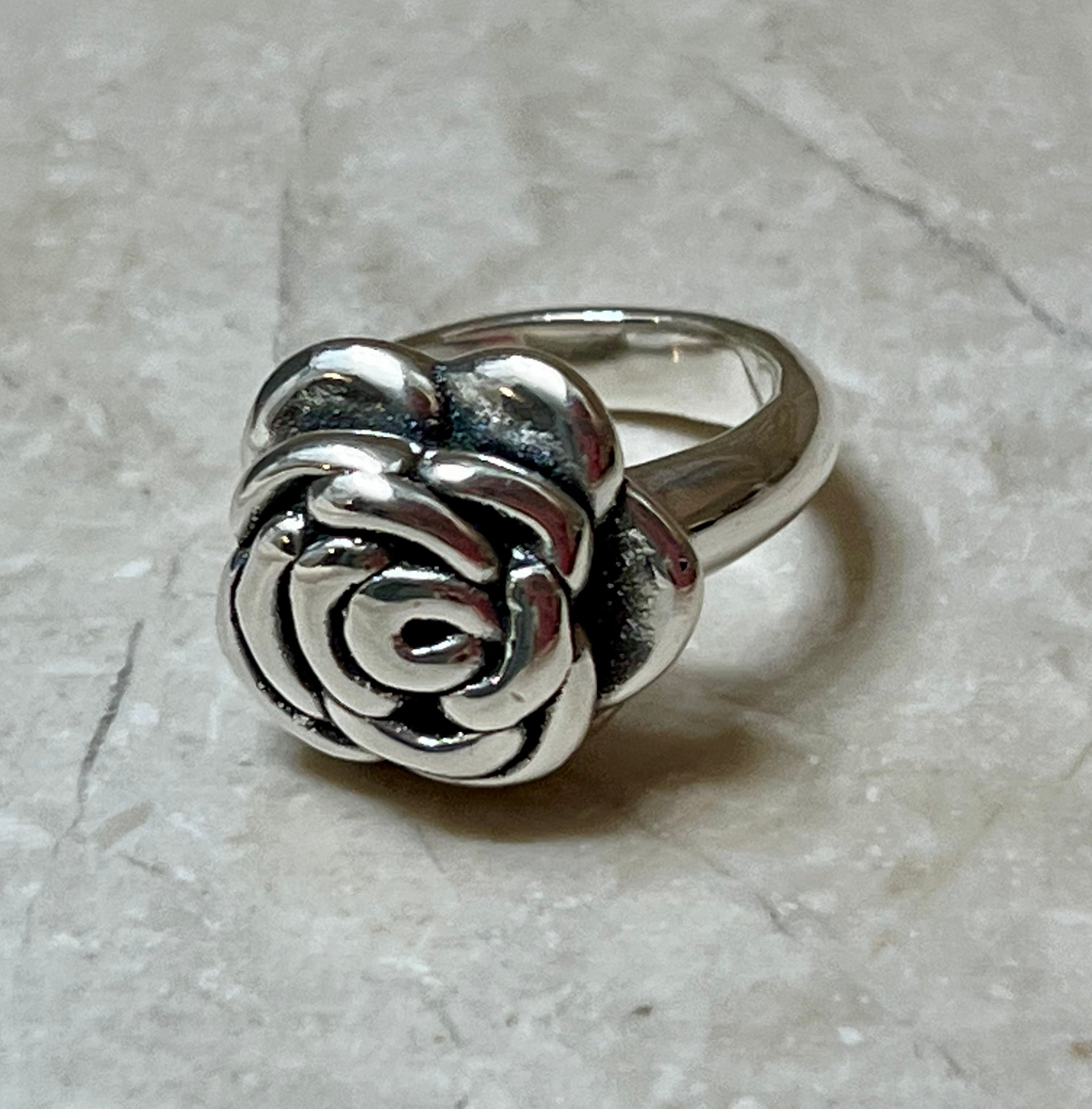 Rose Sterling Silver Ring