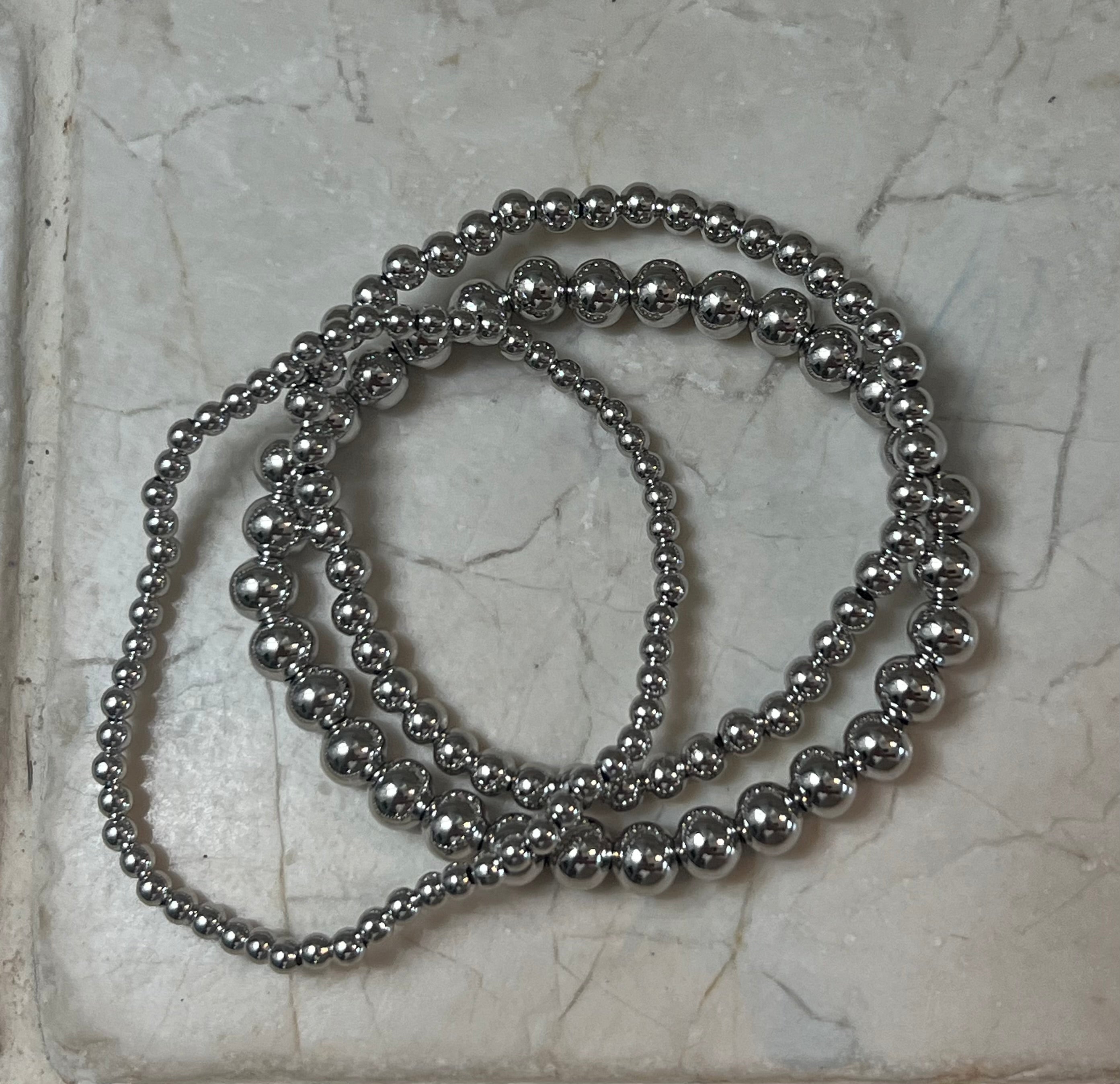 Beaded Stretch Bracelet Set of 3