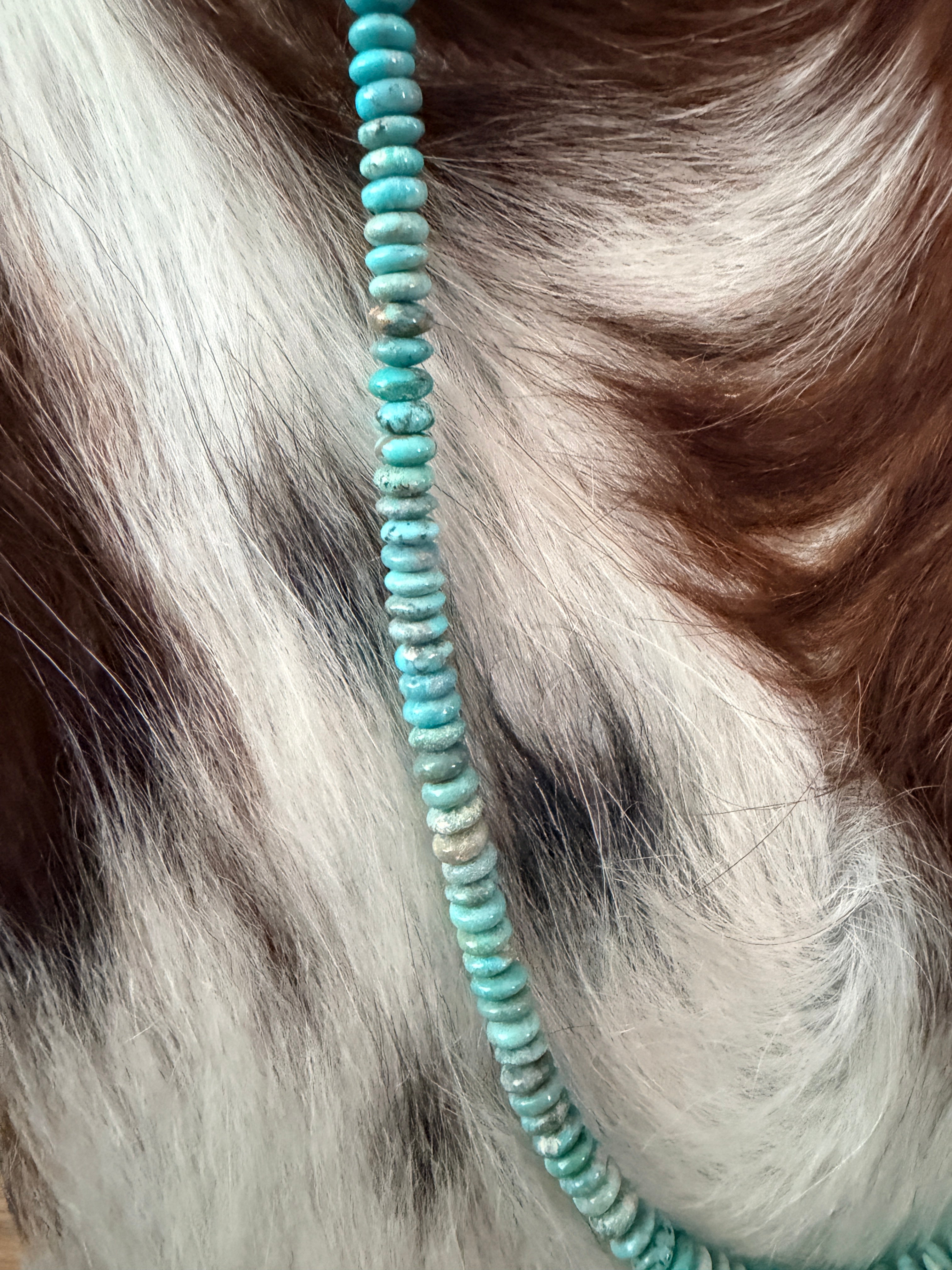 Handcrafted Turquoise 18" Beaded Necklace