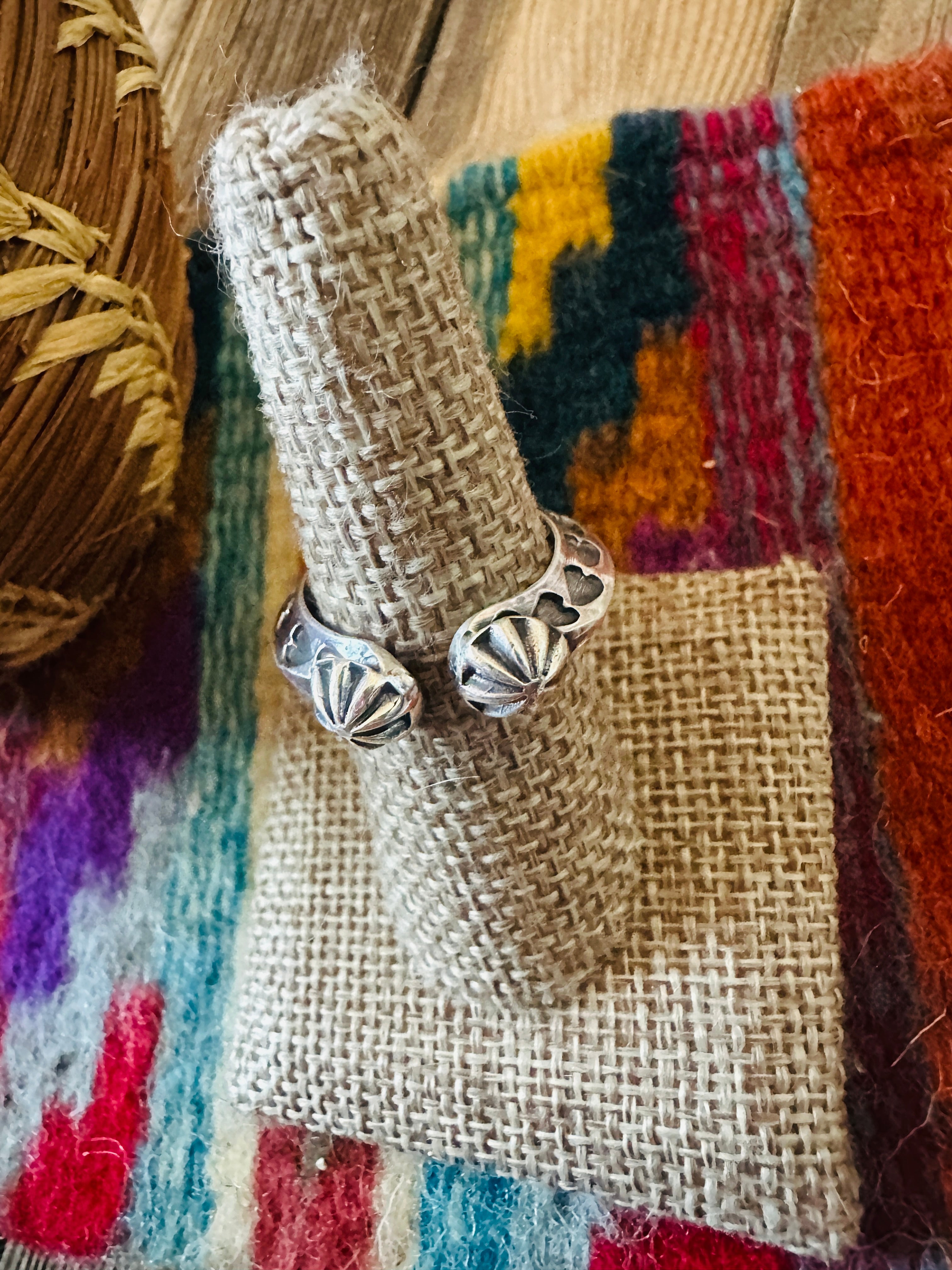 Handcrafted Sterling Silver Band Ring Size 8 by Sunshine Reeves