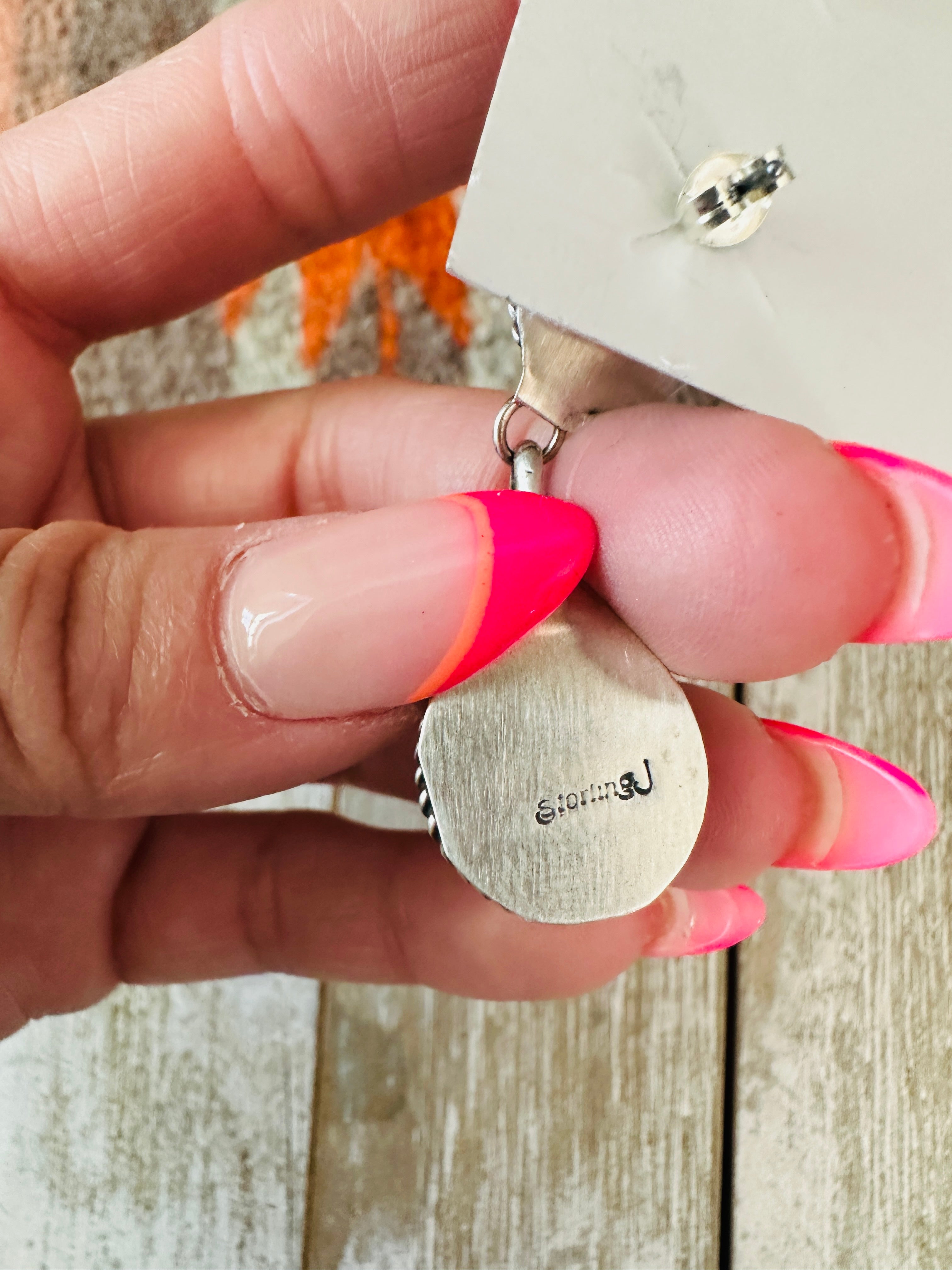 Handcrafted Cotton Candy and Sterling Silver Dangle Earrings